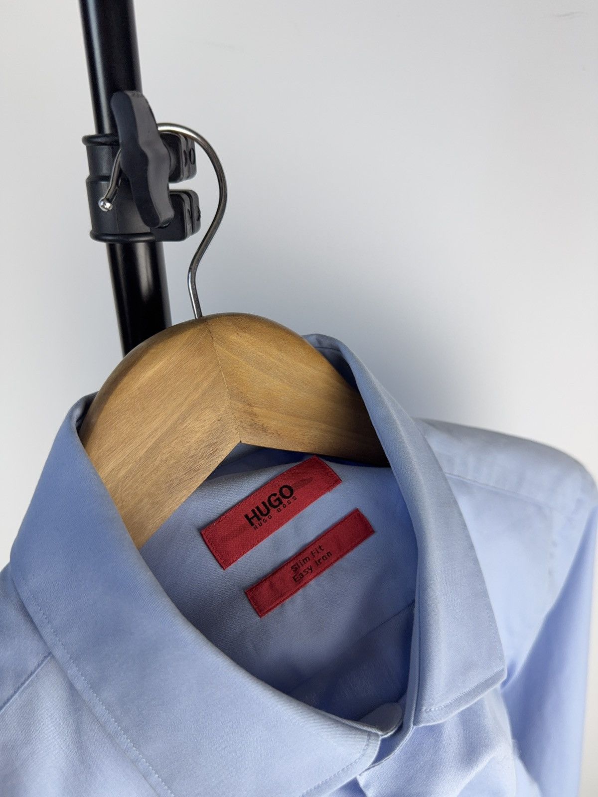 Designer Luxury Designer Hugo Boss Blue Slim Fit Shirt Size US M / EU 48-50 / 2 - 4 Thumbnail