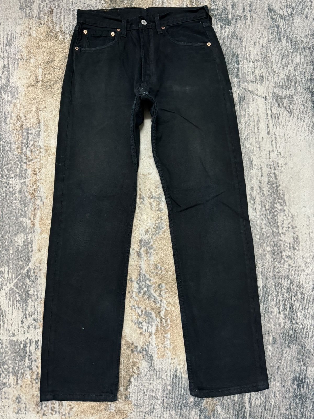 Levi's × Levi's Vintage Clothing × Vintage Vintage Levi’s 501 Distressed Black Denim Jeans Size US 30 / EU 46 - 1 Thumbnail