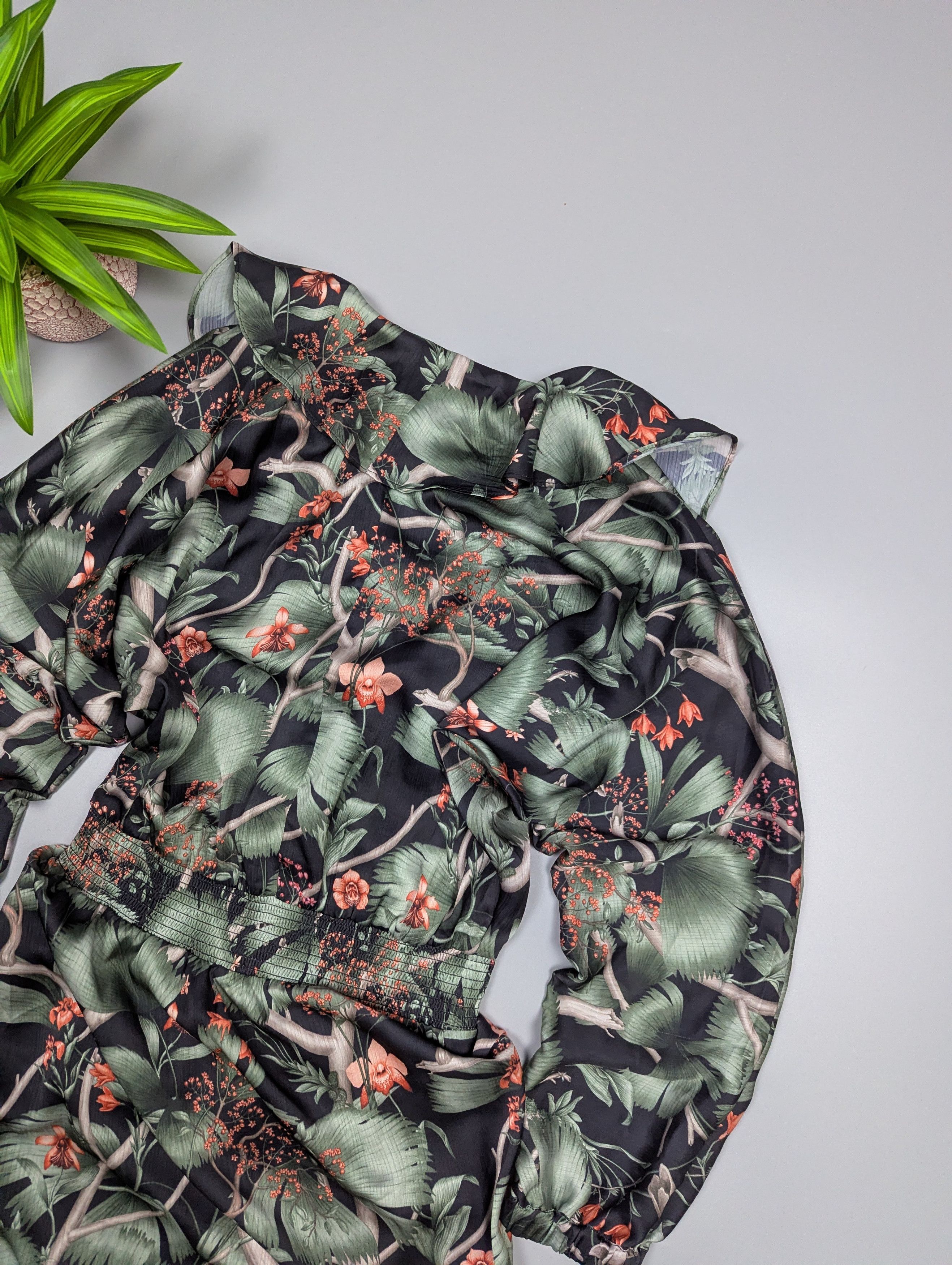 Johanna Ortiz Johanna Ortiz x H&M Floral Mini Dress Puffed Sleeves Size S / US 4 / IT 40 - 15 Thumbnail