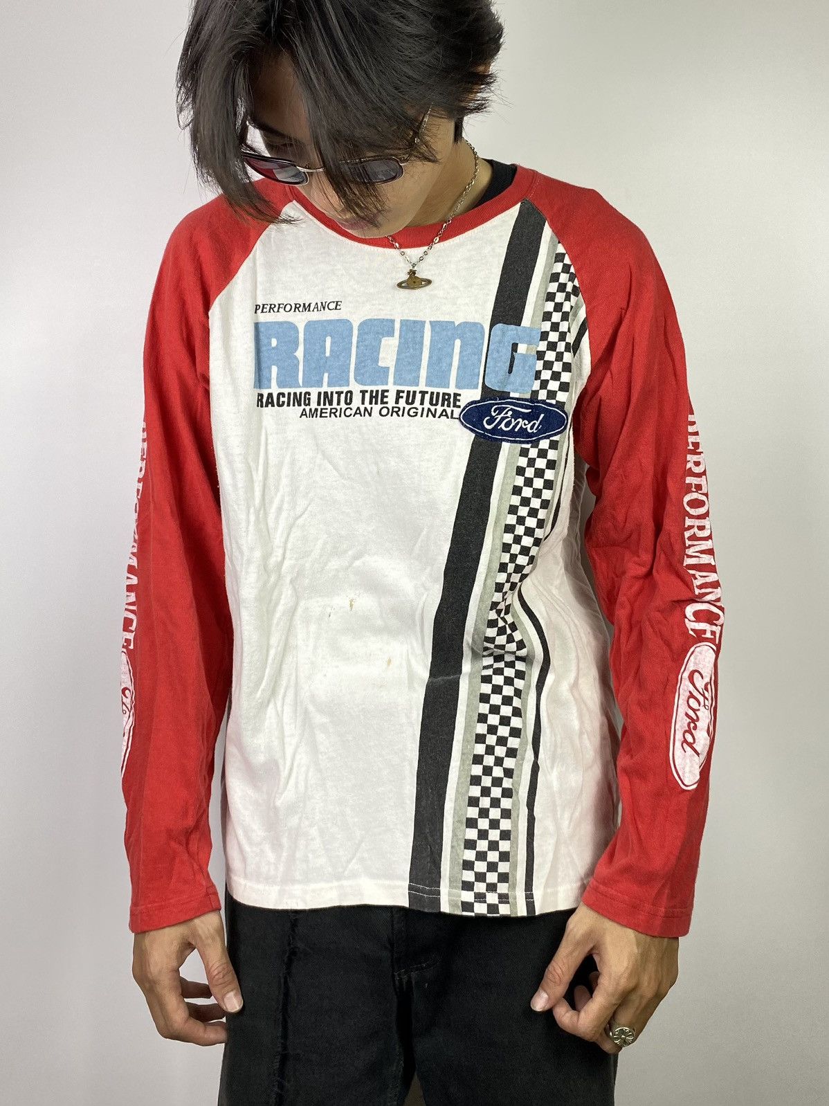 Ford × Vintage vintage Ford racing longsleeve cobra on wheels Size US L / EU 52-54 / 3 - 2 Thumbnail