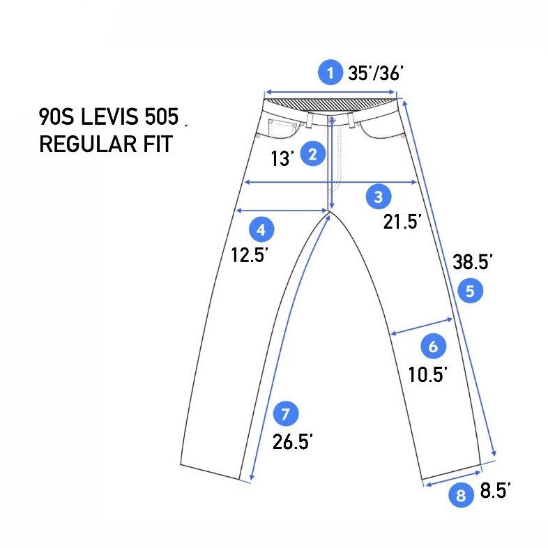 Levi's Vintage 90s Levi’s 505 Orange Tab Denim Jeans Size US 36 / EU 52 - 12 Thumbnail