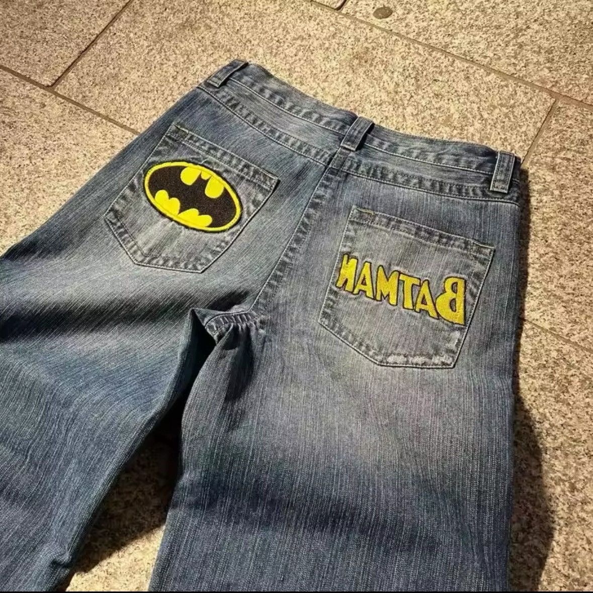The Unbranded Brand Denim batman jeans Size US 34 / EU 50 - 1 Thumbnail