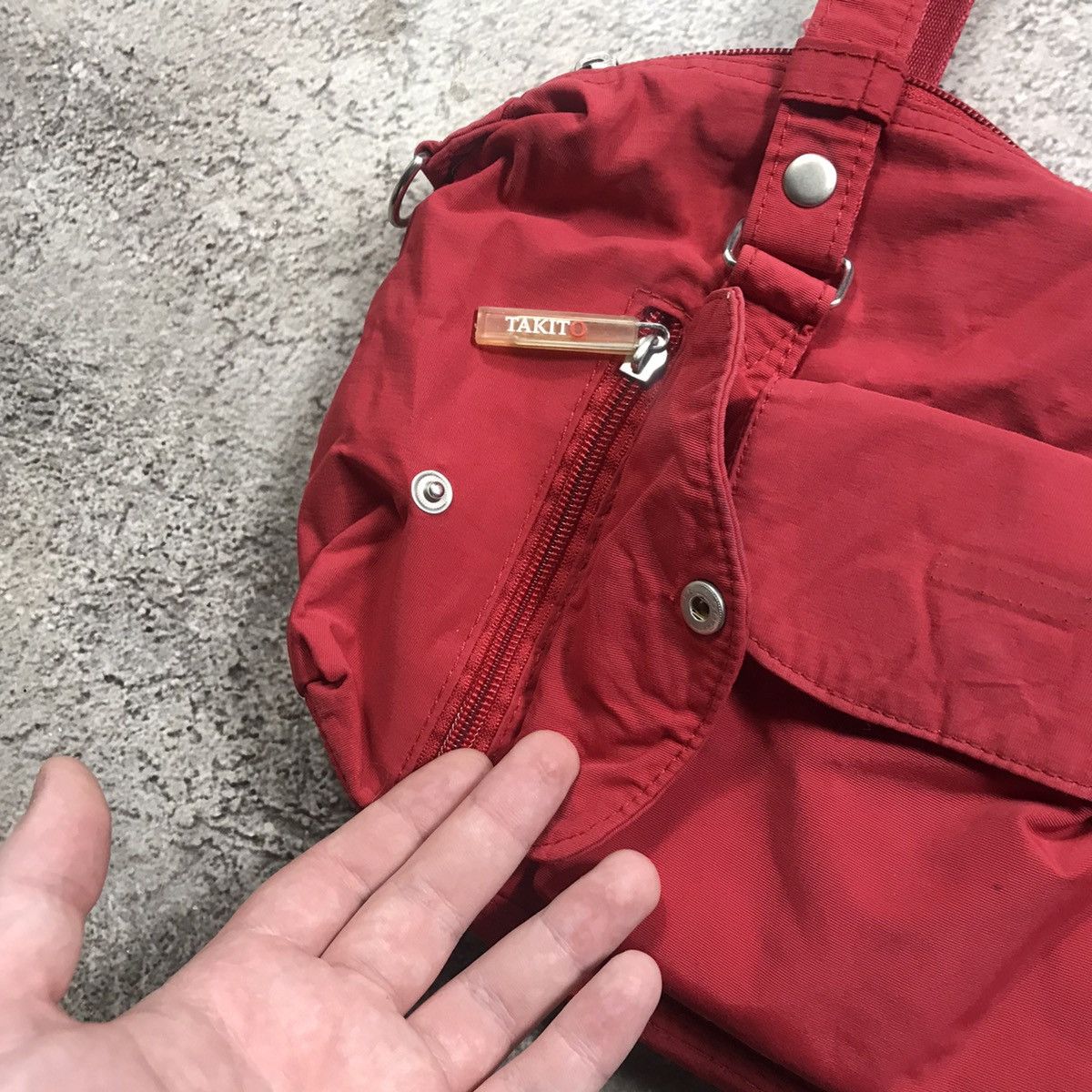 Vintage Vintage Y2K Red Crossbody Pocket Bag Streetwear Baggy OS Size ONE SIZE - 6 Thumbnail