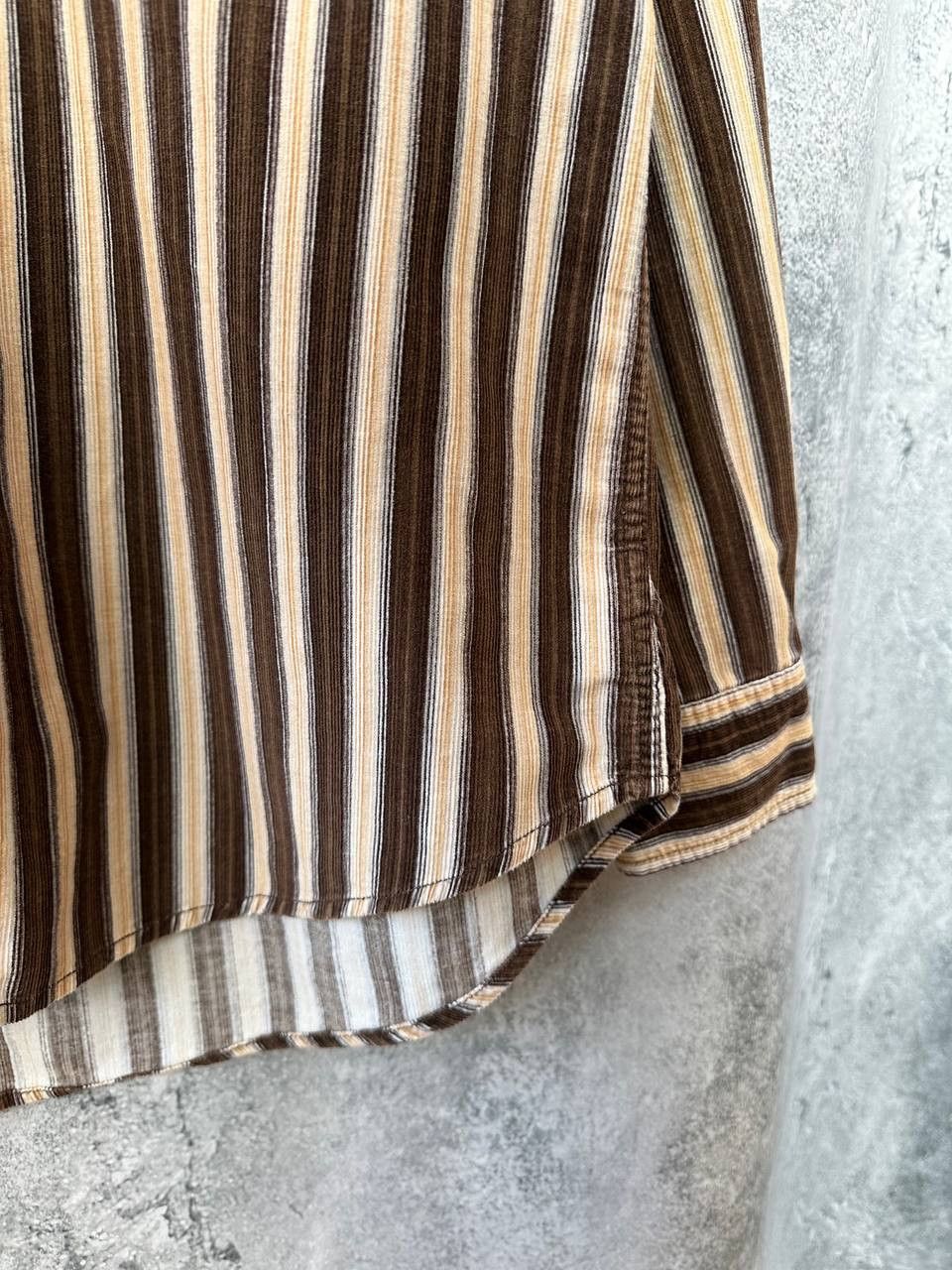 Kansai Yamamoto Jeans Striped Shirt NPE 777 Button Up