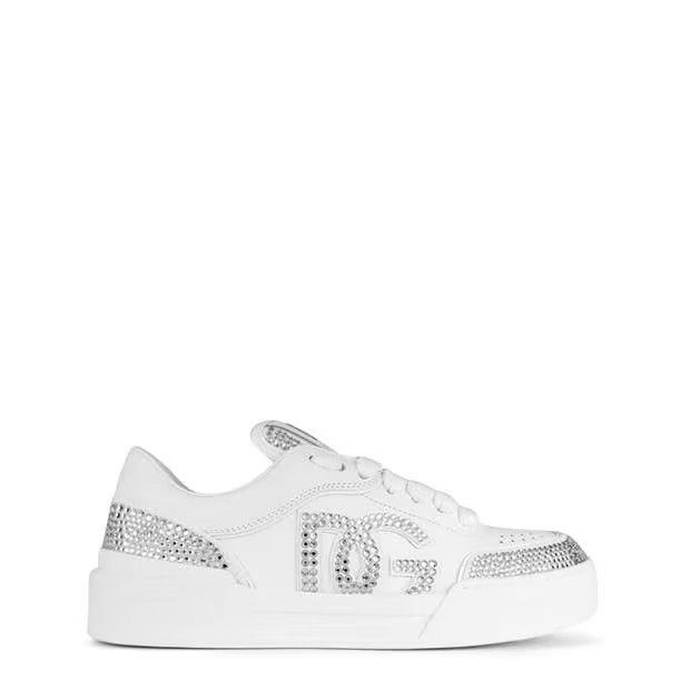 Dolce & Gabbana o1g2r1mq1024 New Roma Calfskin Trainers in White Size US 8 / IT 38 - 1 Thumbnail