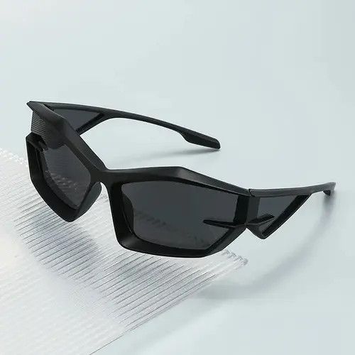 VIBE Cyber Black Sunglasses Retro Punk Archive Cosplay Jewelry Size ONE SIZE - 8 Thumbnail