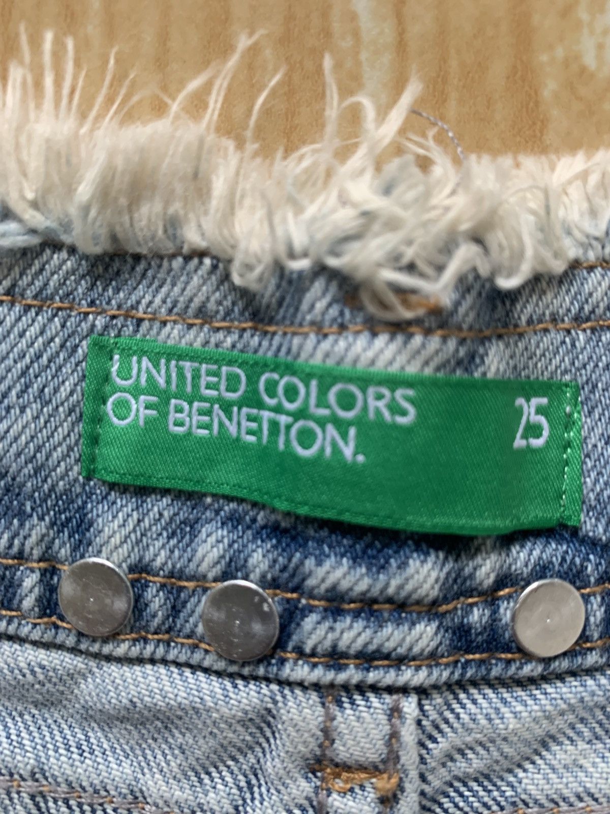 Designer × United Colors Of Benetton Distressed United Colors Of Benetton Stuck Denim Pant Size US 28 / EU 44 - 21 Thumbnail