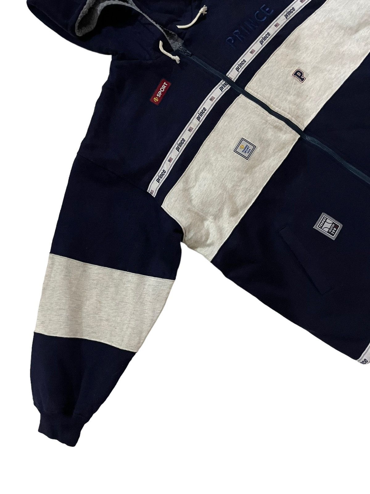 Prince × Vintage Vintage 90s Prince Tennis Faux Fleece Zip-up Hoodie Jacket Size US L / EU 52-54 / 3 - 6 Thumbnail