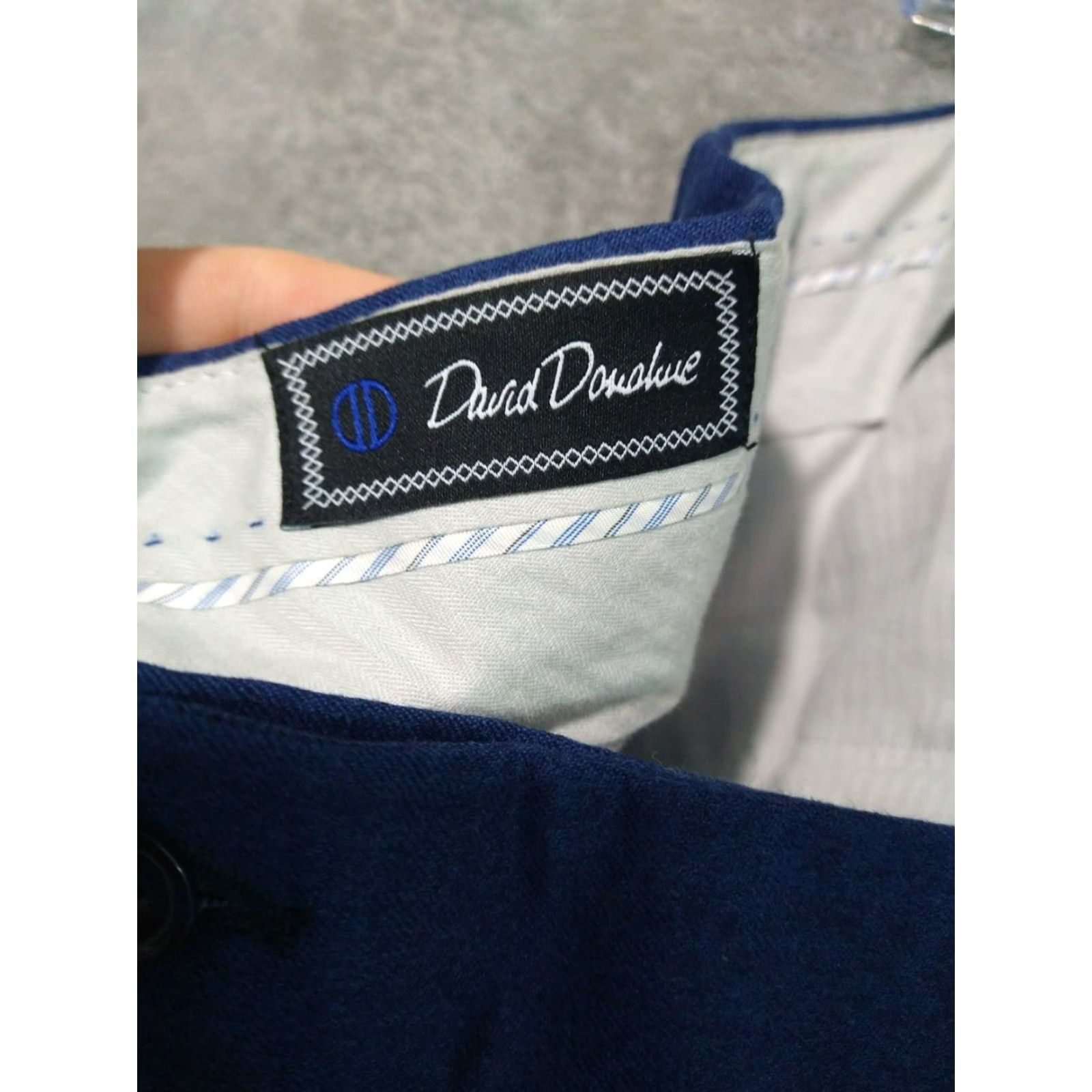 David Donahue David Donahue Dress Pants 38 x 29 Blue Wool Flat Front Cuffed Men’s Regular Size 38 Size US 38 / EU 54 - 7 Thumbnail