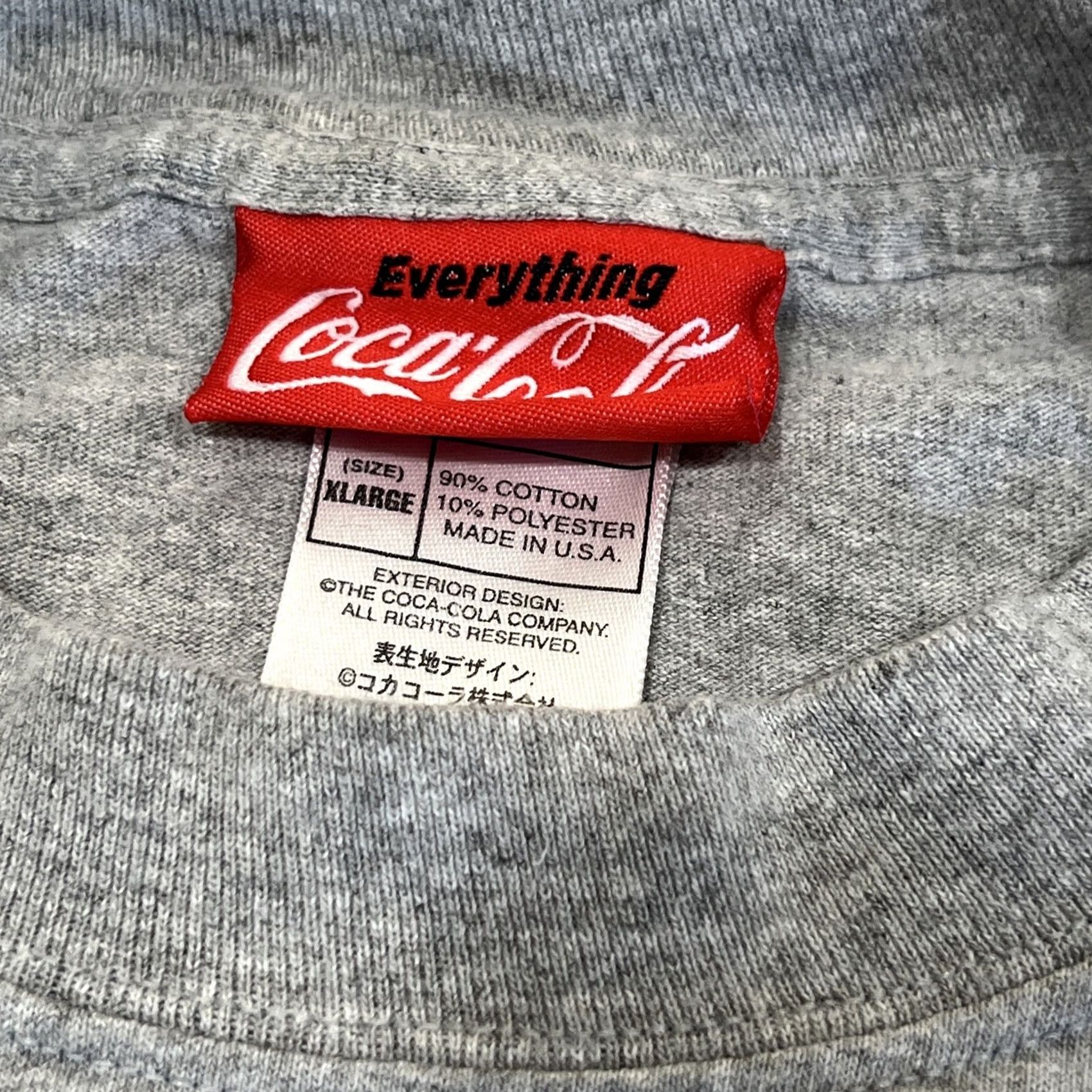 Vintage VINTAGE Coca-Cola T-Shirt Mens XL Graphical Print USA 90s Gray Short Sleeve Shirt Size US XL / EU 56 / 4 - 5 Thumbnail