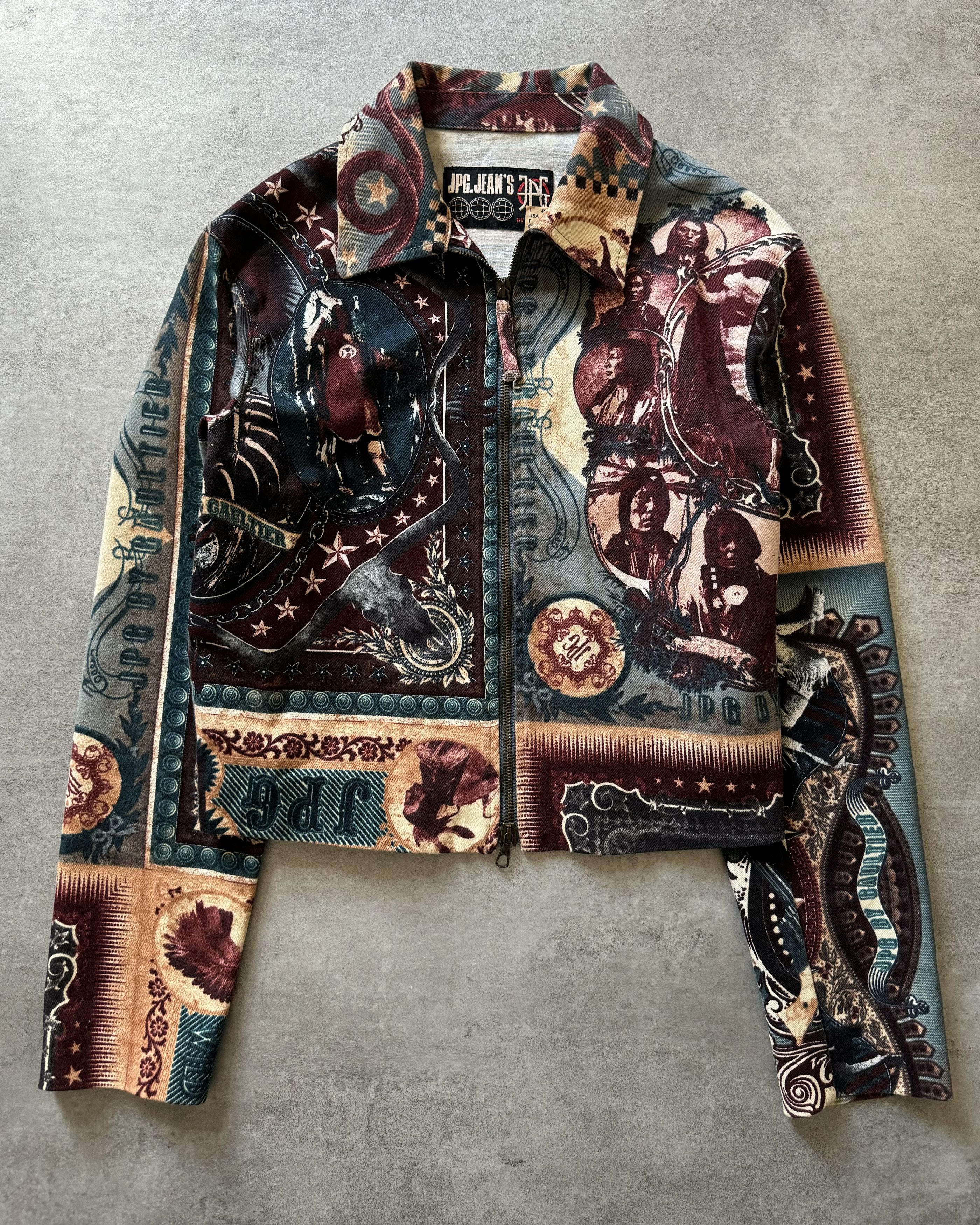 image of Archival Clothing x Jean Paul Gaultier 1990S Jean Paul Gaultier Native American Jacket in Black, Wo