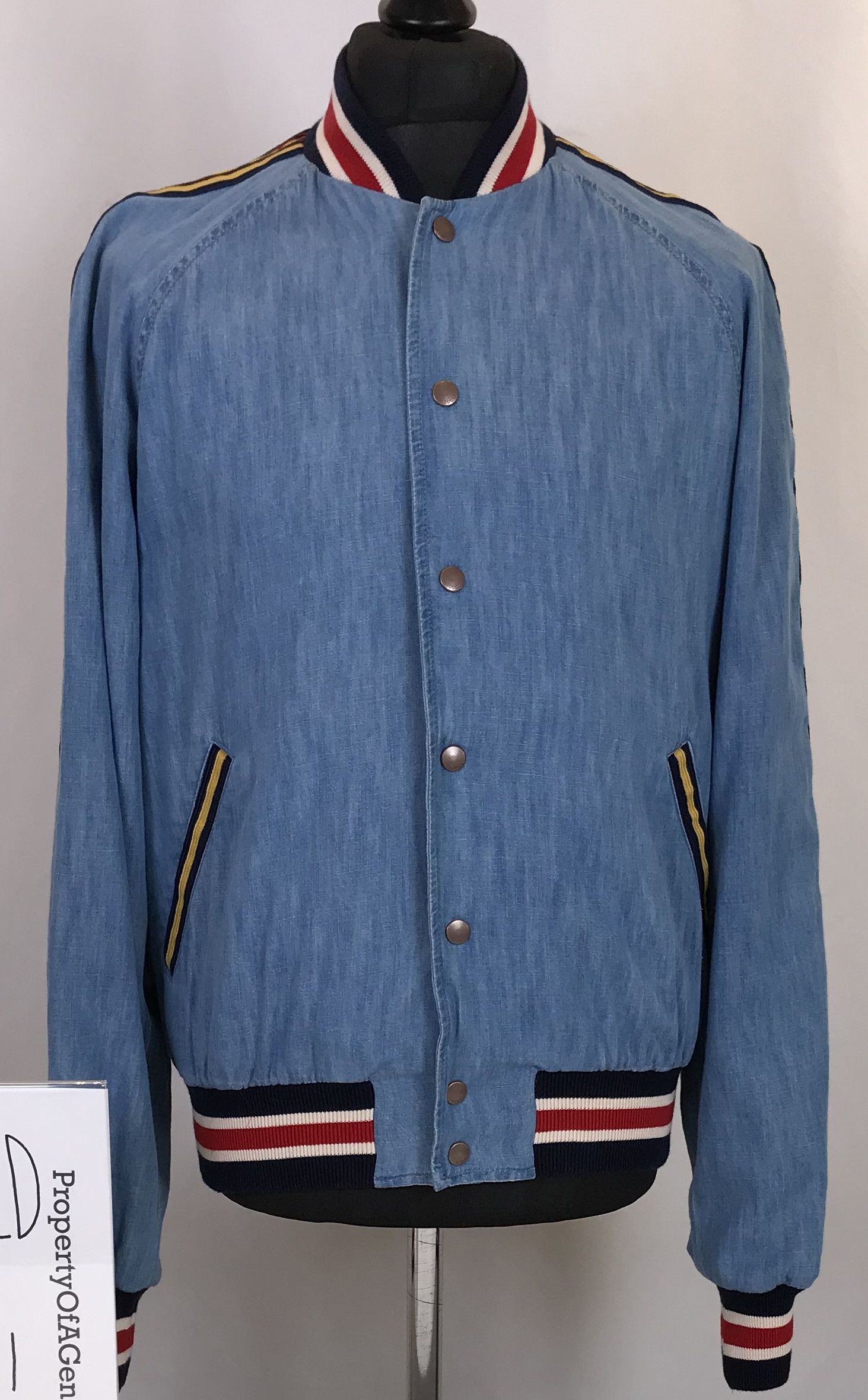 Gucci Gucci Privilegium Perpetuum Chambray Bomber Size US M / EU 48-50 / 2 - 2 Thumbnail