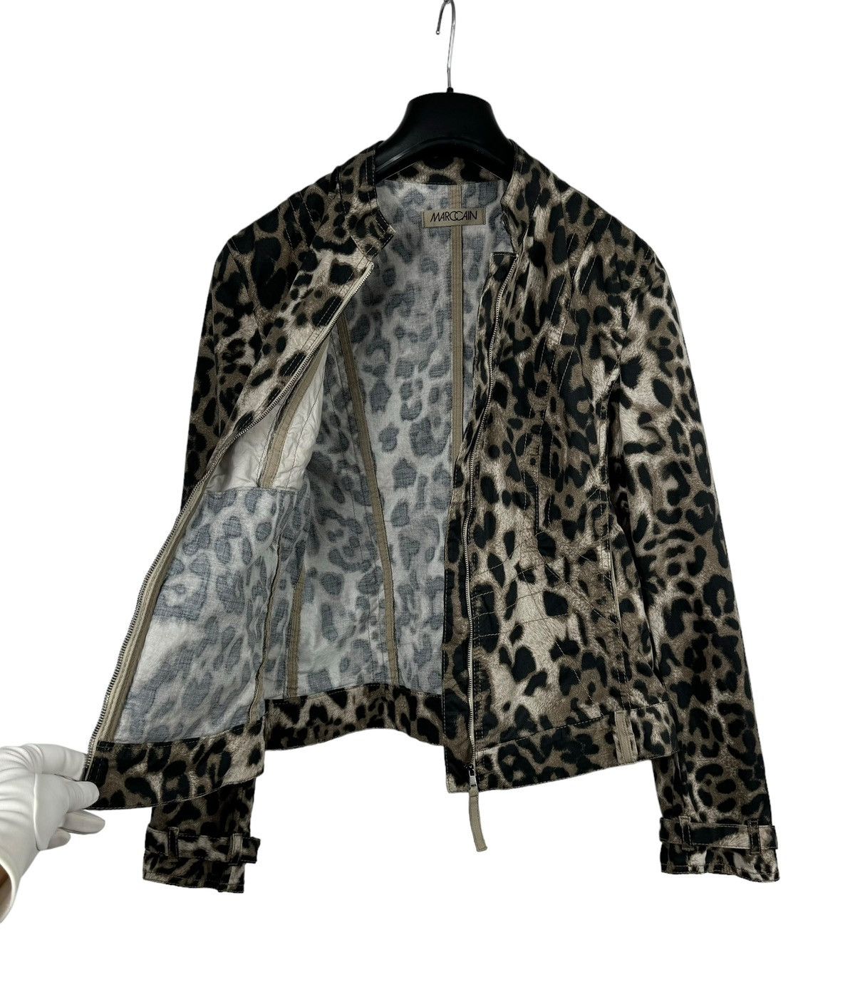 Other Marc Cain Leopard Printed Zip Jacket Cotton size 5 Size L / US 10 / IT 46 - 9 Thumbnail