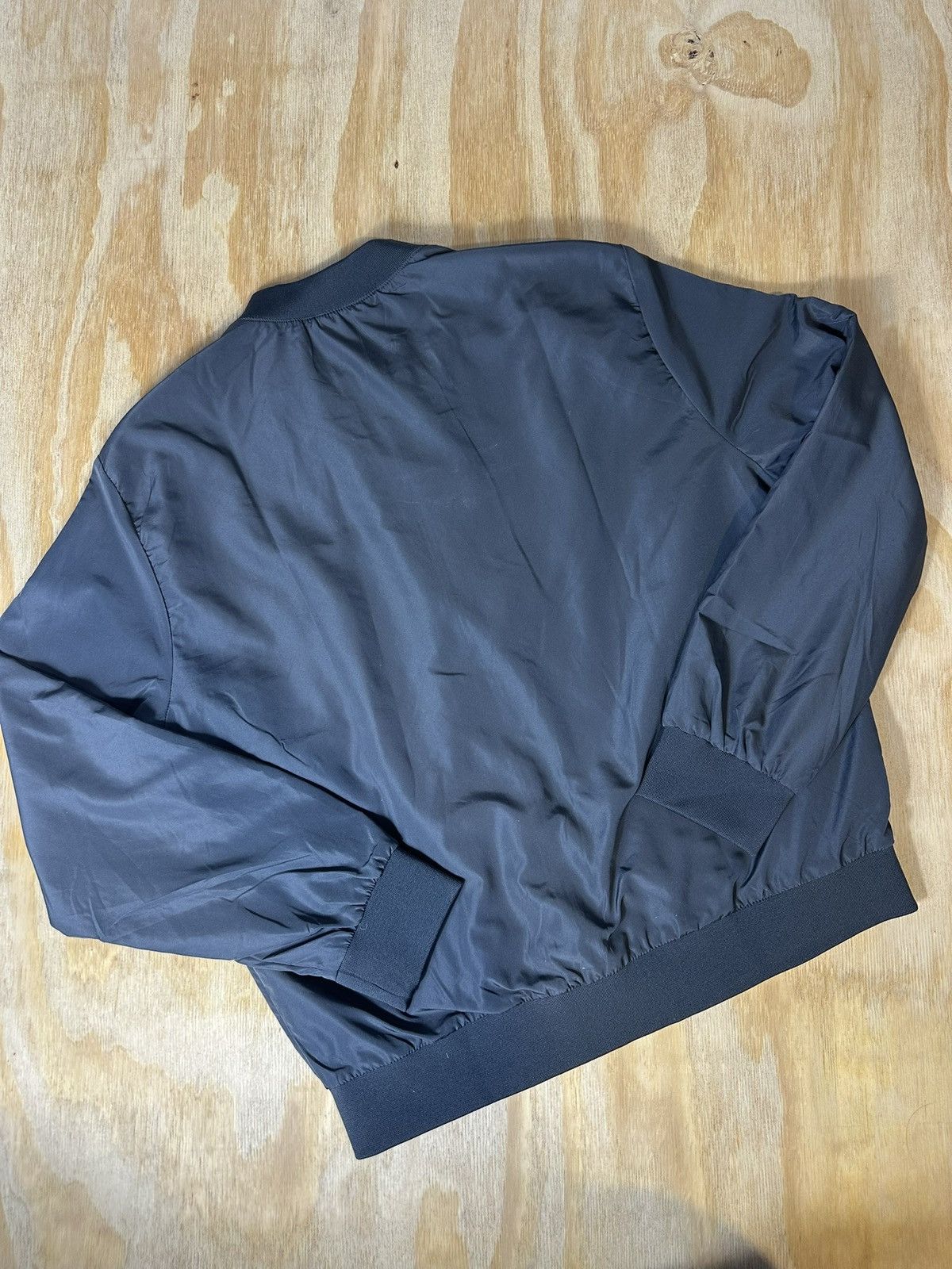 Fashion Nova × Vintage Dark Grey Bomber Jacket Lightweight ZipUp Streetwear Nylon Size US L / EU 52-54 / 3 - 6 Thumbnail
