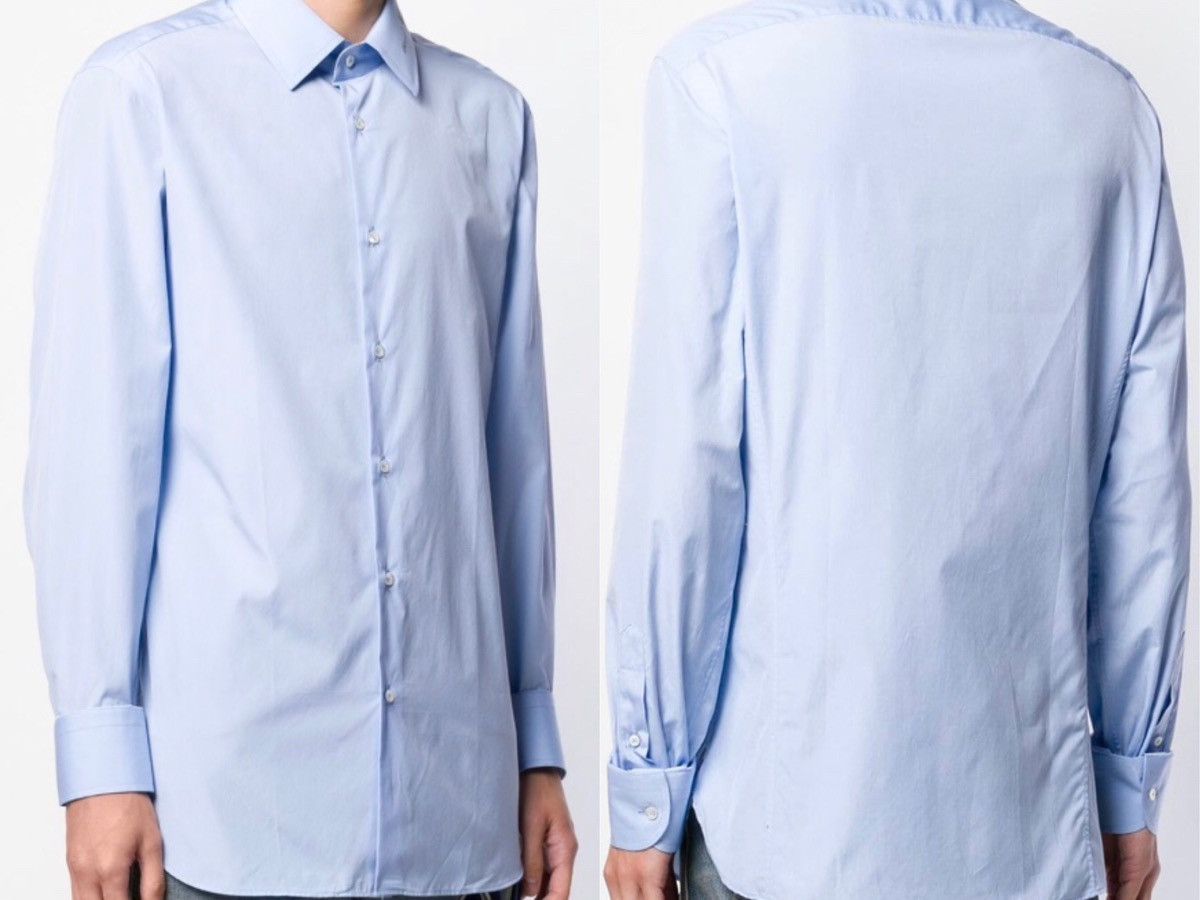 Gucci Gucci Blue Poplin GG Embroider Collar Slim Fit Shirt 16 NWT Size US L / EU 52-54 / 3 - 17 Thumbnail