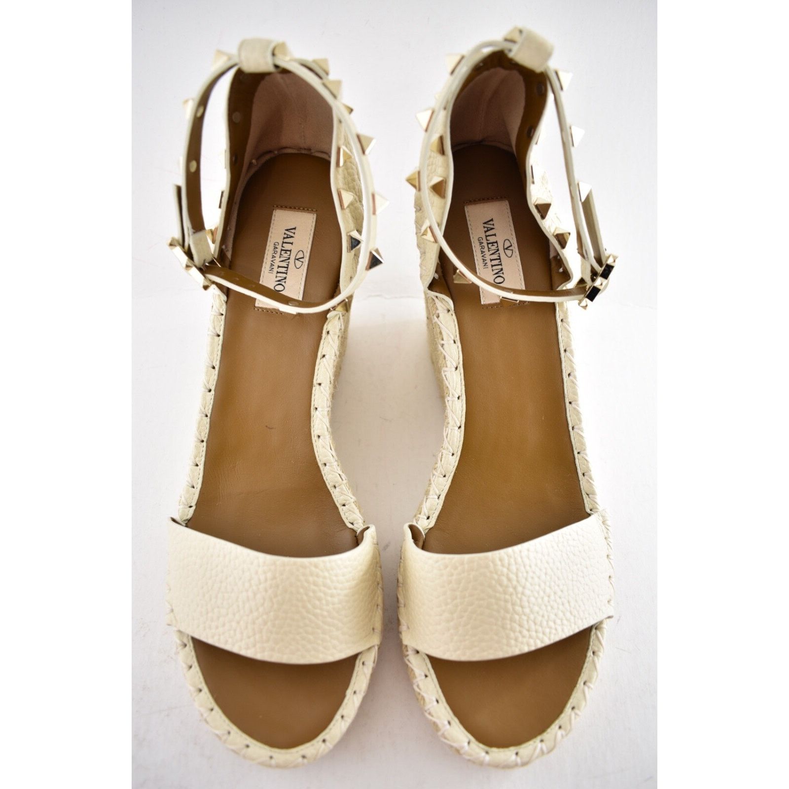 Valentino Rockstud Ankle Strap Platform Wedge Sandal Heel 40 Size US 10 / IT 40 - 9 Thumbnail