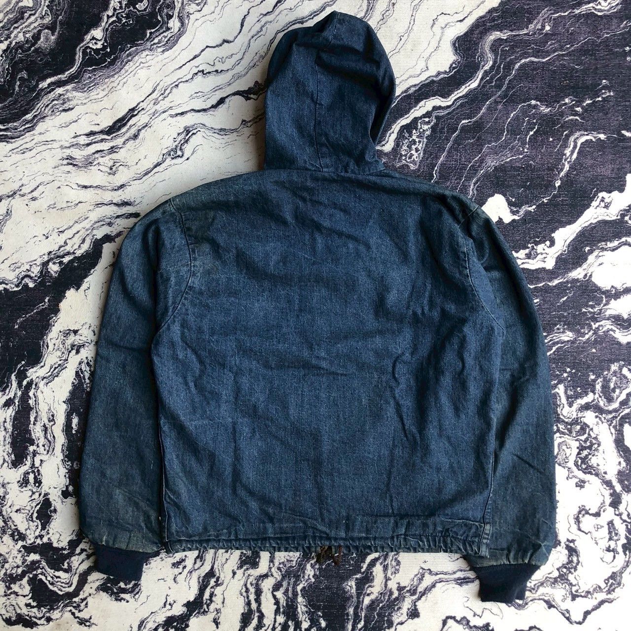 Carhartt Vintage 80s Carhartt Denim Hooded Jacket with Fleece Lining Size US S / EU 44-46 / 1 - 3 Thumbnail