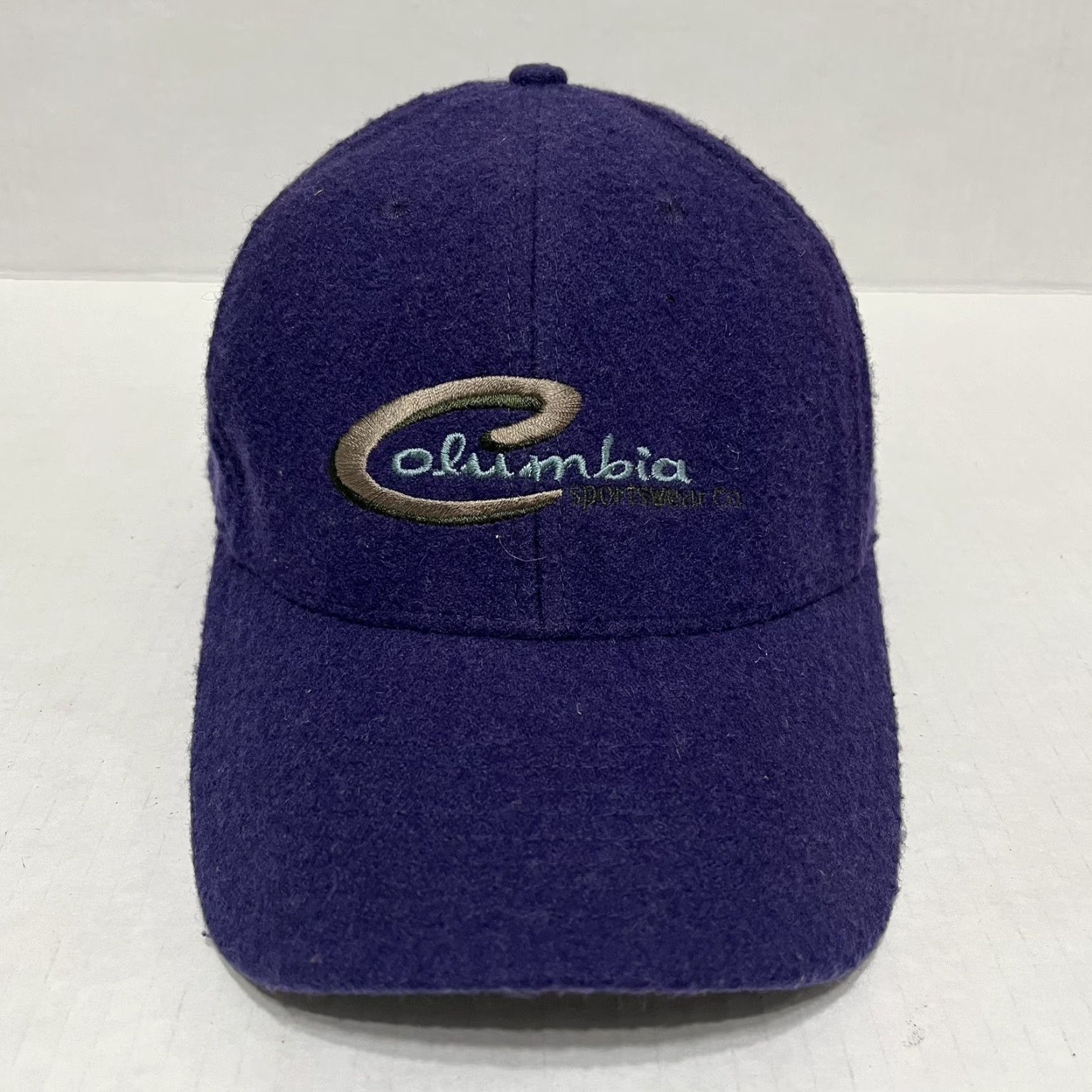 Etro VINTAGE Columbia Sportswear Hat Cap Strap Back Purple Retro Wool Embroidered Size ONE SIZE - 2 Thumbnail