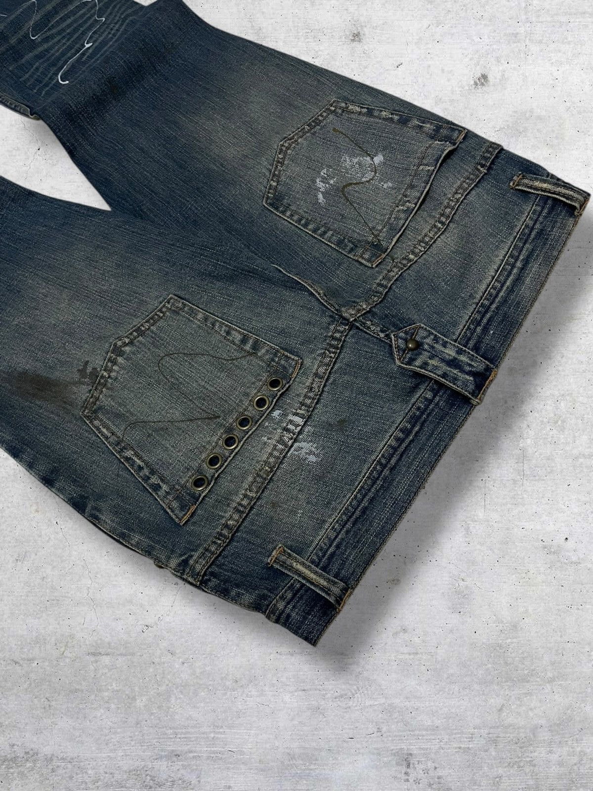 Tornado Mart OG JAPAN SPLASH FLARED AESTHETIC ROOT THREE 90S DESIGNER Size US 32 / EU 48 - 12 Thumbnail