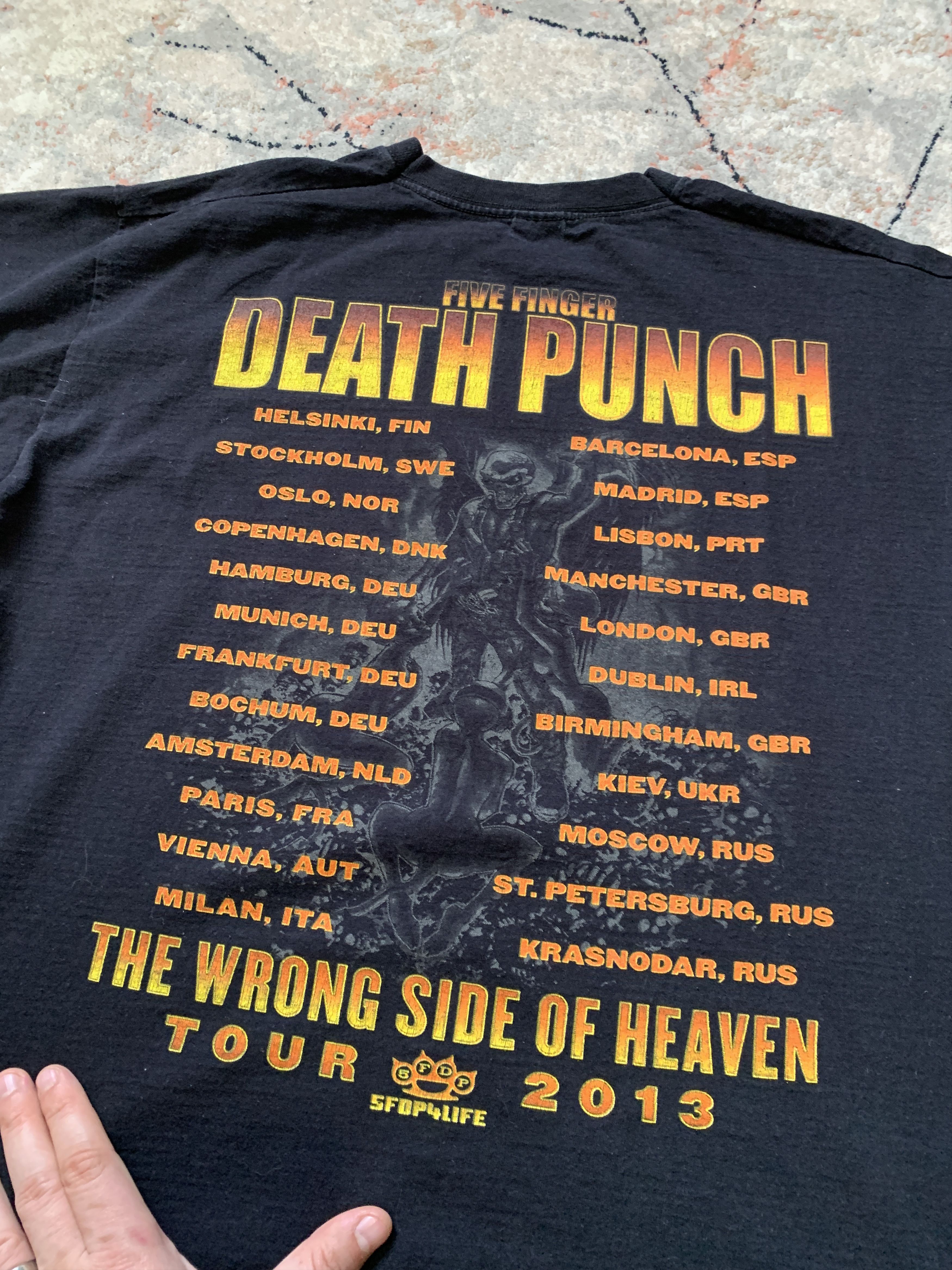 Band Tees Death Pinch Five Fingers 2013 Tour Size US XL / EU 56 / 4 - 7 Thumbnail