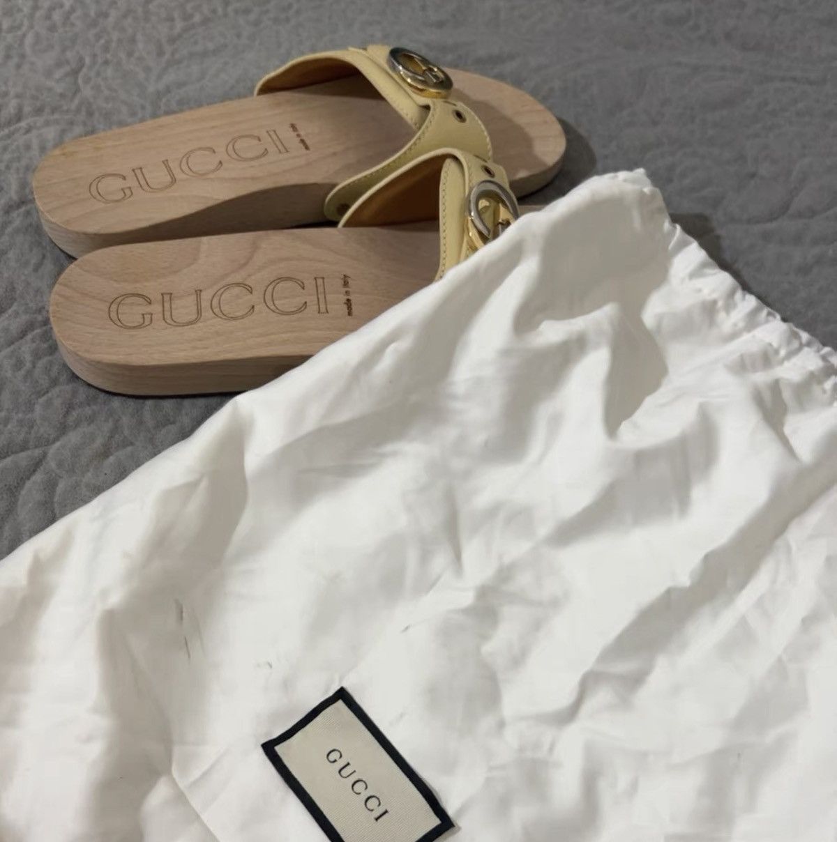 Gucci Gucci Wood-Accented Leather Slippers szie 8.5 42 Size US 8.5 / EU 41-42 - 3 Thumbnail