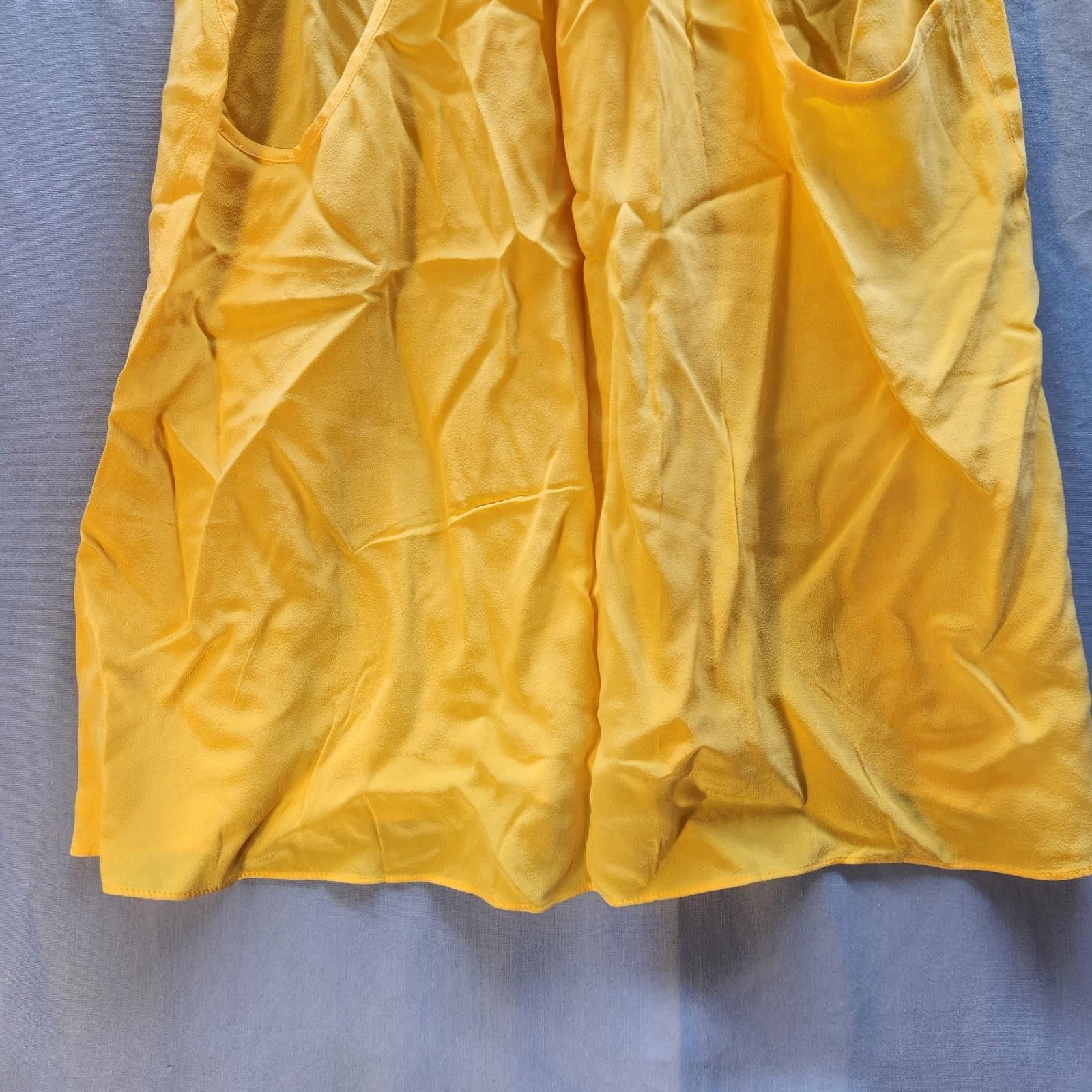 Club Monaco Moda International Yellow Silk Tank Size Large NWT Size L / US 10 / IT 46 - 8 Thumbnail