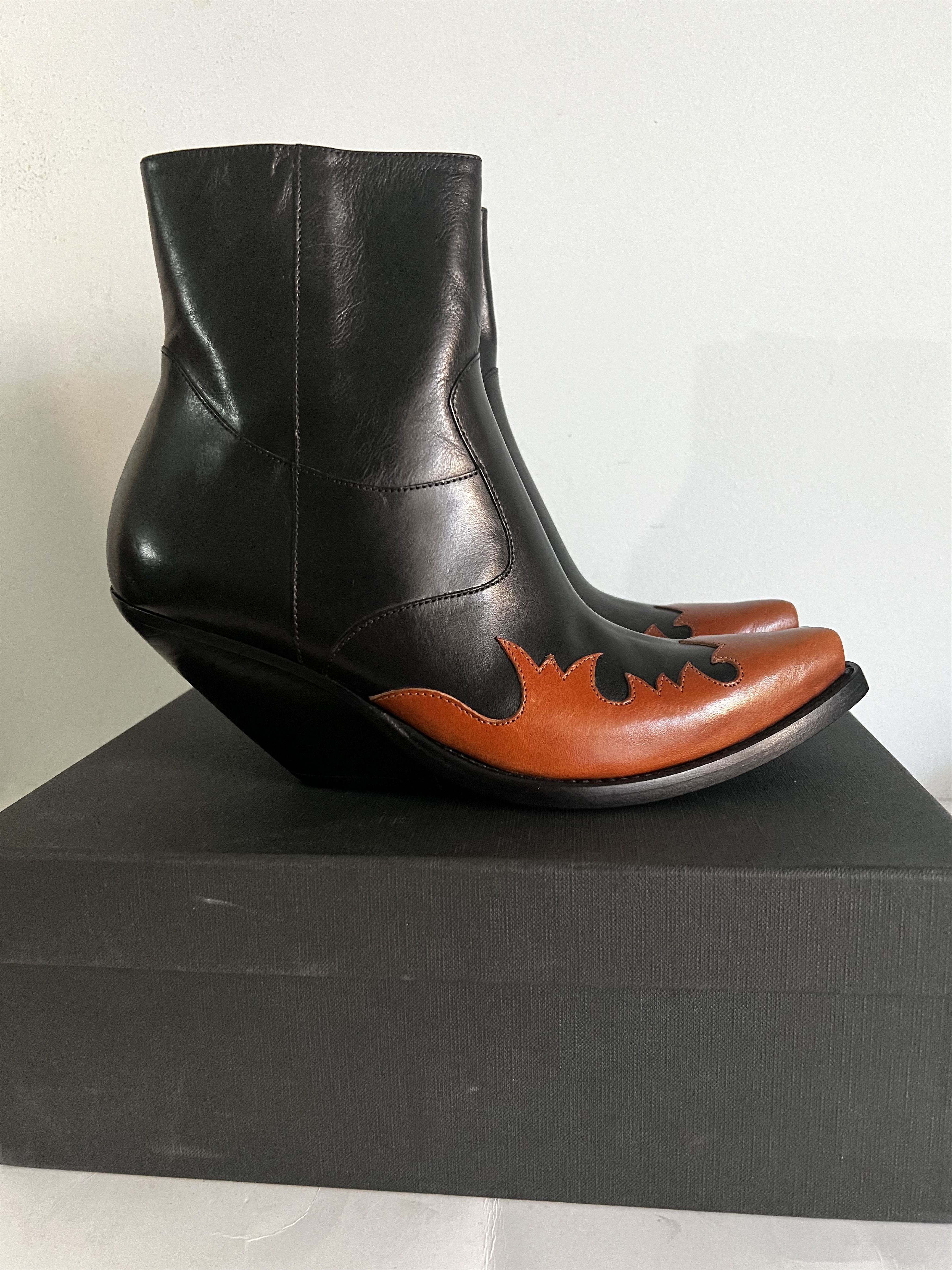 Vetements Vetements - Leather Ankle Cowgirl Boots Size US 8 / IT 38 - 6 Thumbnail