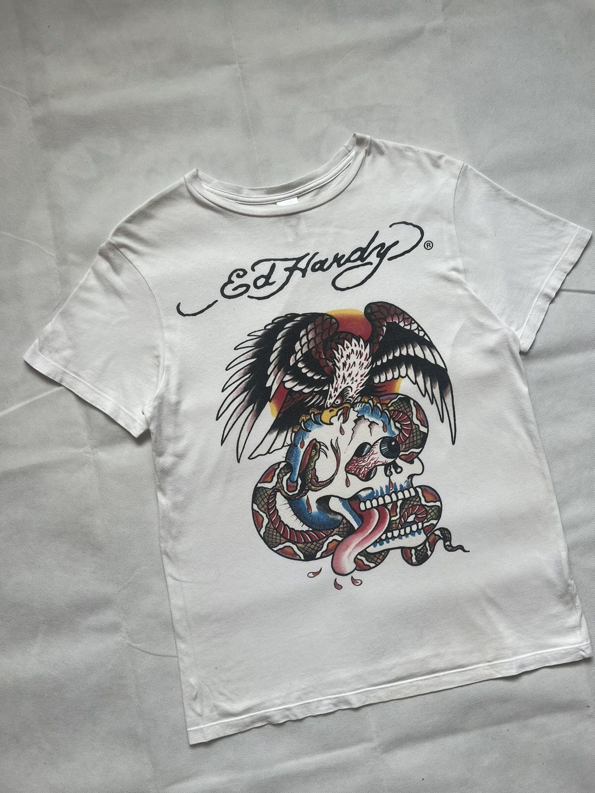 Christian Audigier Vintage Ed Hardy By Christian Audigier Eagle Skull Shirt Size S / US 4 / IT 40 - 3 Thumbnail