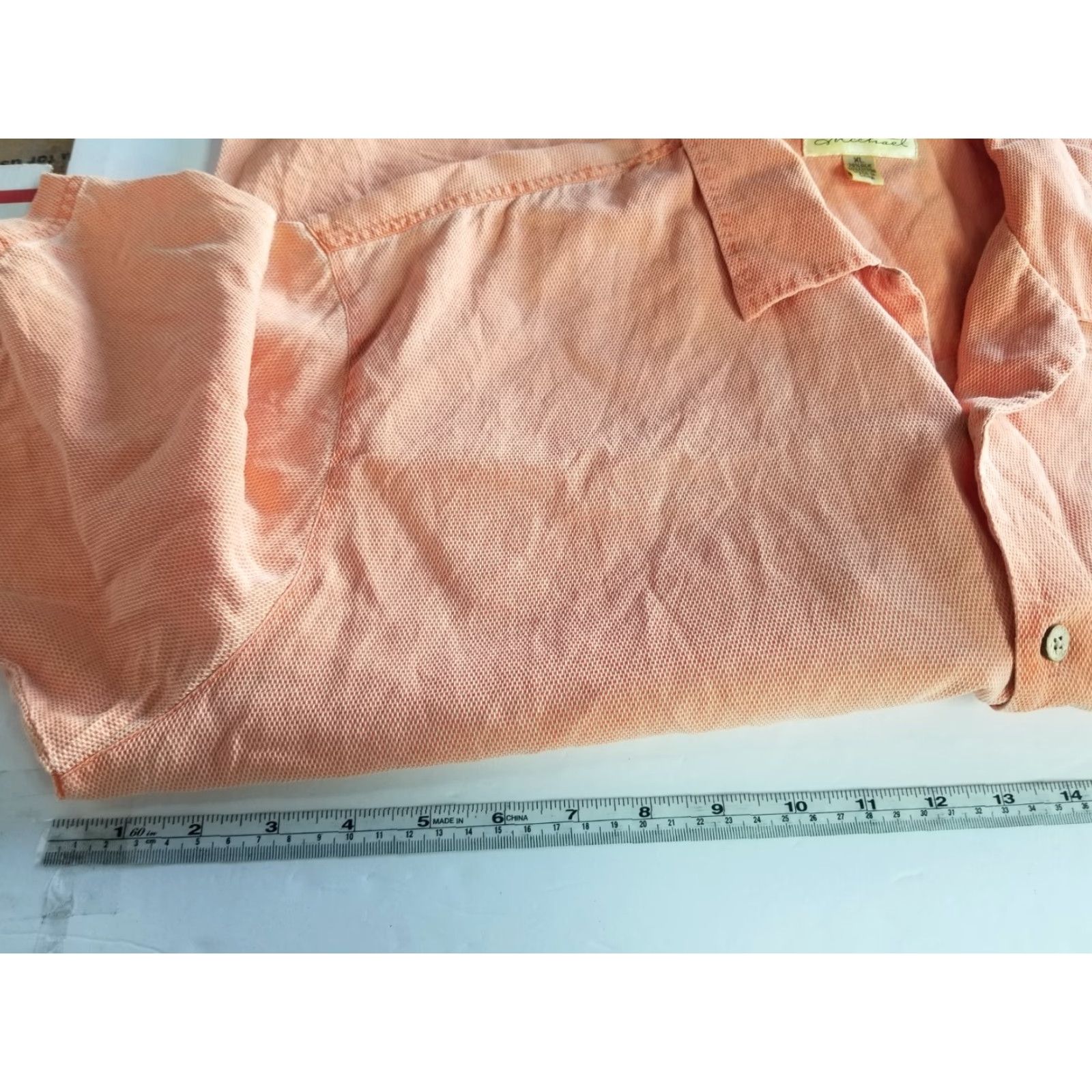 Vintage Vintage Ryan Michael Silk Blend Peach Men's XL Button-Up Shirt User: Vintage Ryan Michael Silk Blend Peach Men's XL Button-Up Shirt Size US XL / EU 56 / 4 - 3 Thumbnail