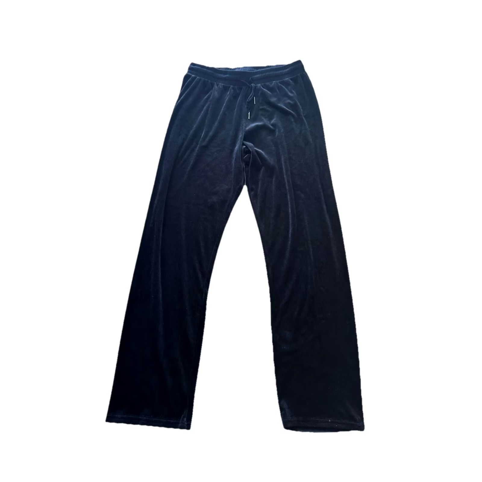 Juicy Couture VINTAGE Juicy Couture Velour Track Pants Womens Size Large Black Y2K Spellout Size 36" / US 14 / IT 50 - 3 Thumbnail