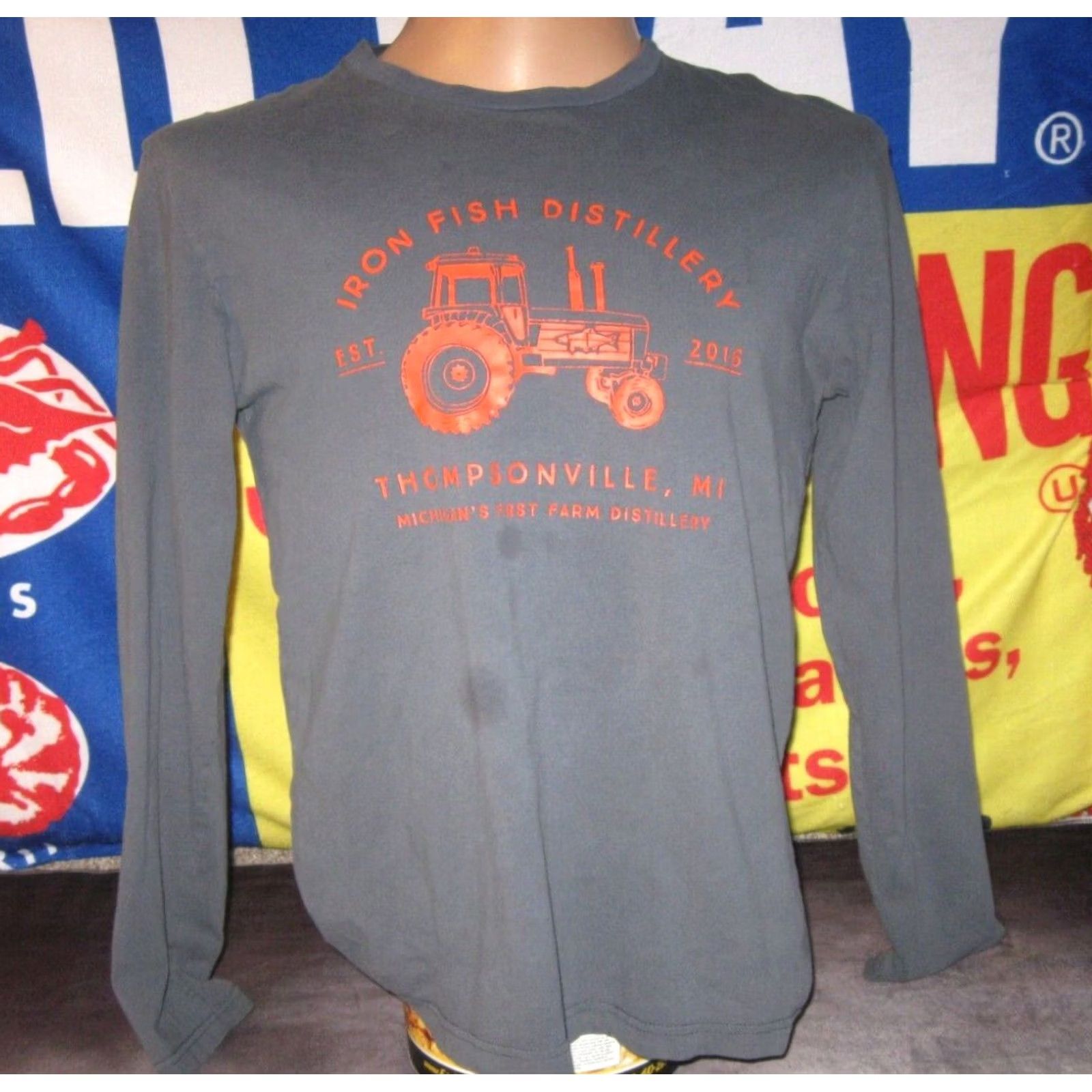 Next Level IRON FISH Distillery Shirt Adult Large Men's FARM WHISKEY Thompsonville Michigan Size US L / EU 52-54 / 3 - 2 Thumbnail
