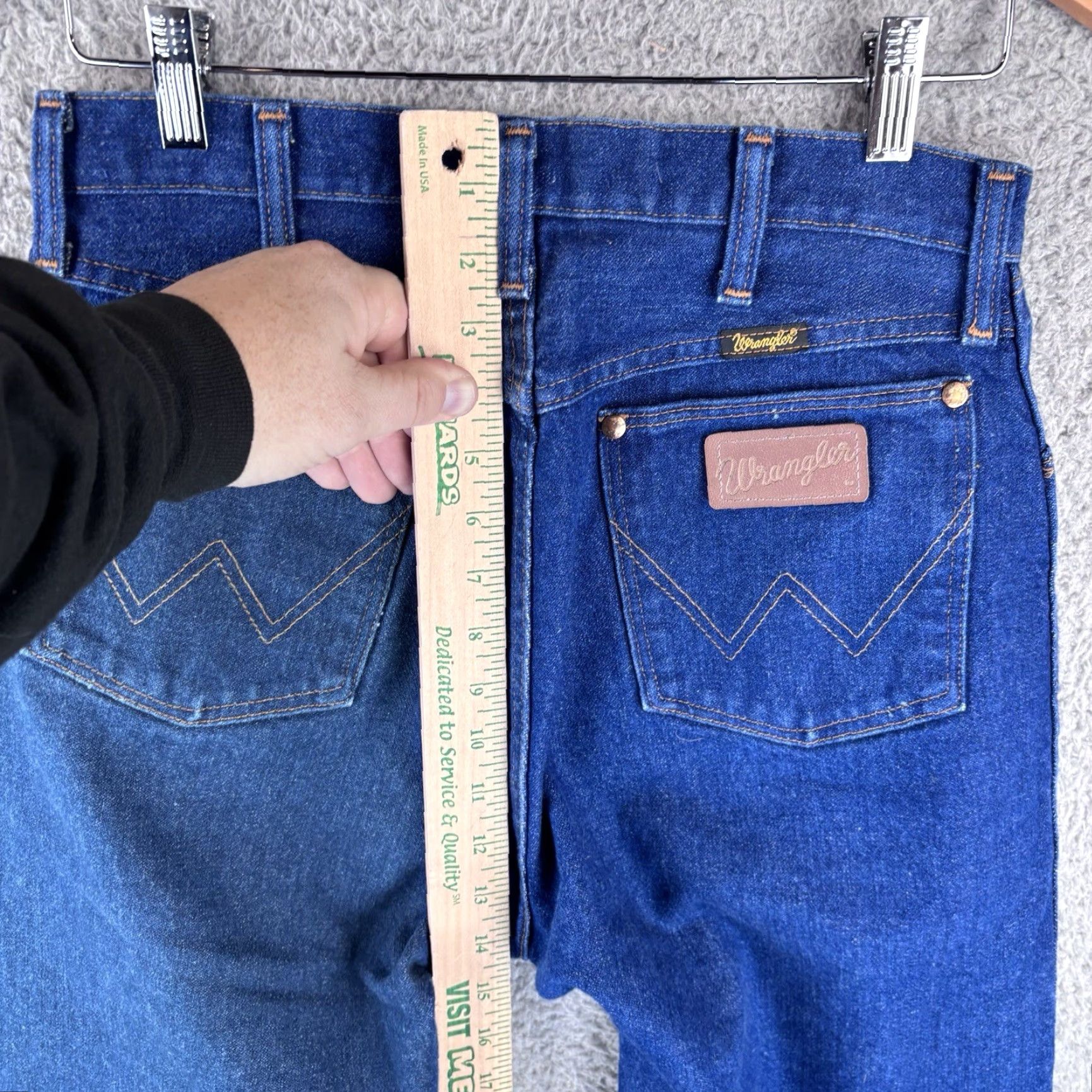 Wrangler VINTAGE Wrangler Jeans Womens 11x34 Cowboy Cut Denim 13MWZG Rodeo 80s Made USA Jeans Boots? Size 32" / US 10 / IT 46 - 6 Thumbnail