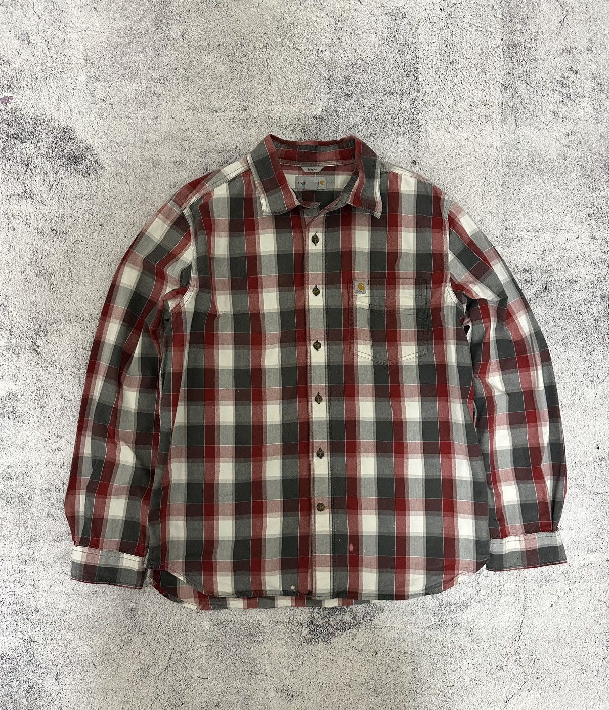 Carhartt Carhartt Essential Plaid Open Collar Long Sleeve Shirt Logo Size US L / EU 52-54 / 3 - 1 Thumbnail