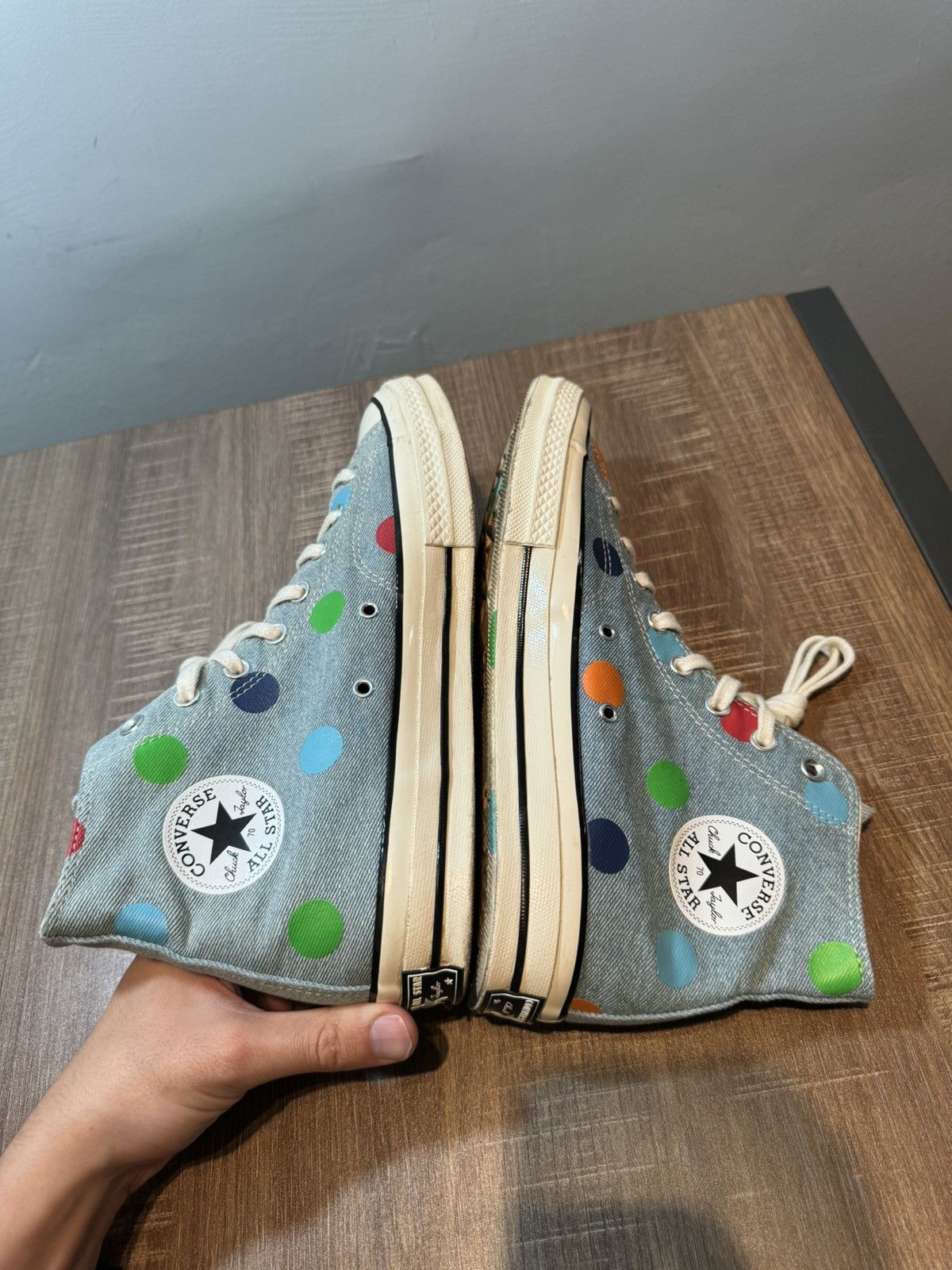 Converse Converse Chuck 70 Golf Wang Denim Polka Dot Men Size 10 Size US 10 / EU 43 - 5 Thumbnail