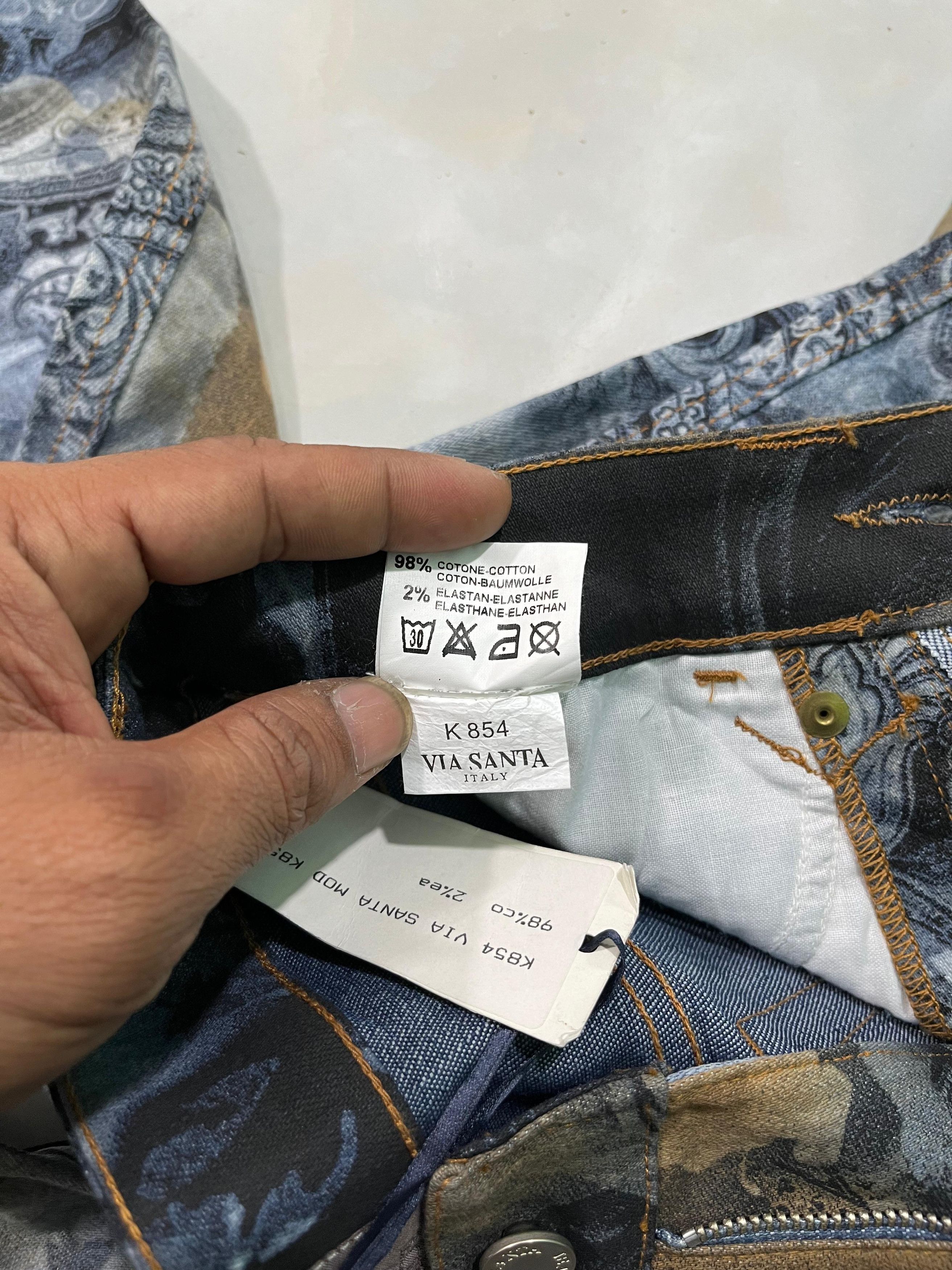 Japanese Brand 💥Rare💥Via Santa Italy Lace up Floral Printed Pants Size 24" / US 00 / IT 34 - 8 Thumbnail