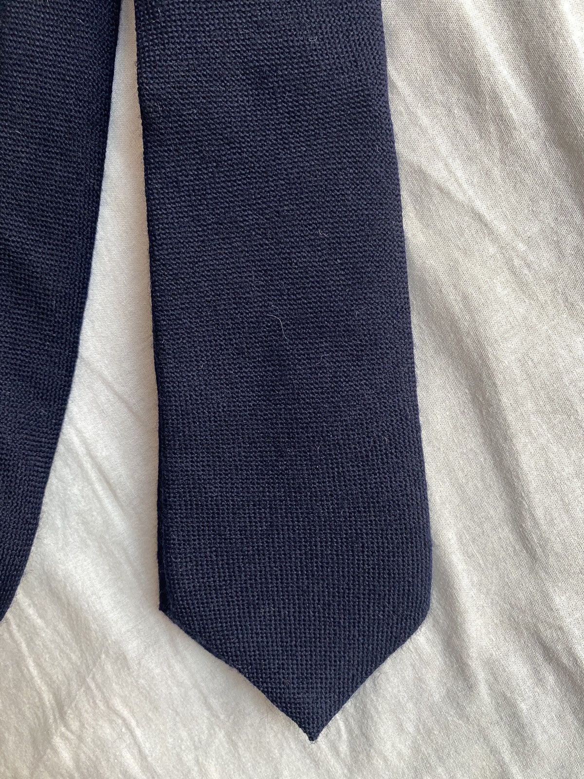 Prada Prada Navy Knit Tie Size ONE SIZE - 2 Thumbnail