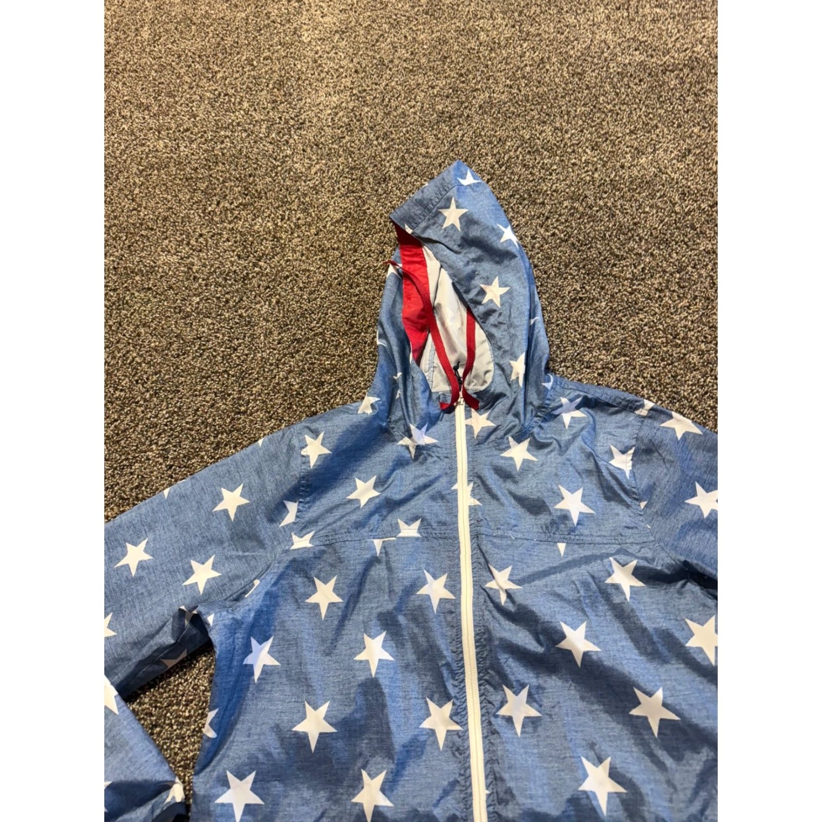 Eddie Bauer Eddie Bauer Womens Jacket Small Lightweight Windbreaker Stars Geometric Blue Polyester Zip Casual Regular Sleeve Windbreaker Mens Womens Girls? Size S / US 4 / IT 40 - 7 Thumbnail