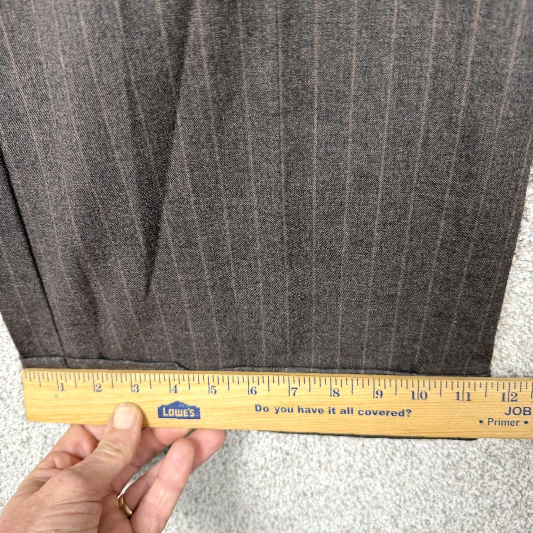 Gap Gap Womens Ankle Trouser Wool-Blend Pinstripe Cuffed 34x28 Regular 8 Brown Tan Dress Pants Workwear Size 30" / US 8 / IT 44 - 3 Thumbnail