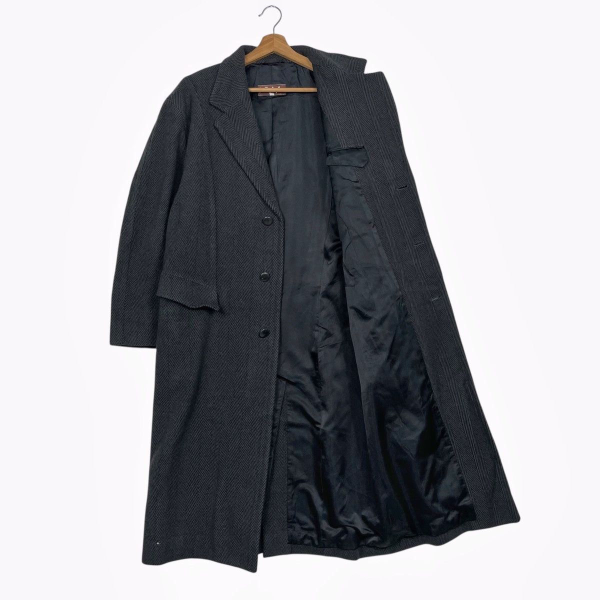 Thierry Mugler Vintage Thierry Mugler Herringbone Wool Coat Size US M / EU 48-50 / 2 - 1 Thumbnail
