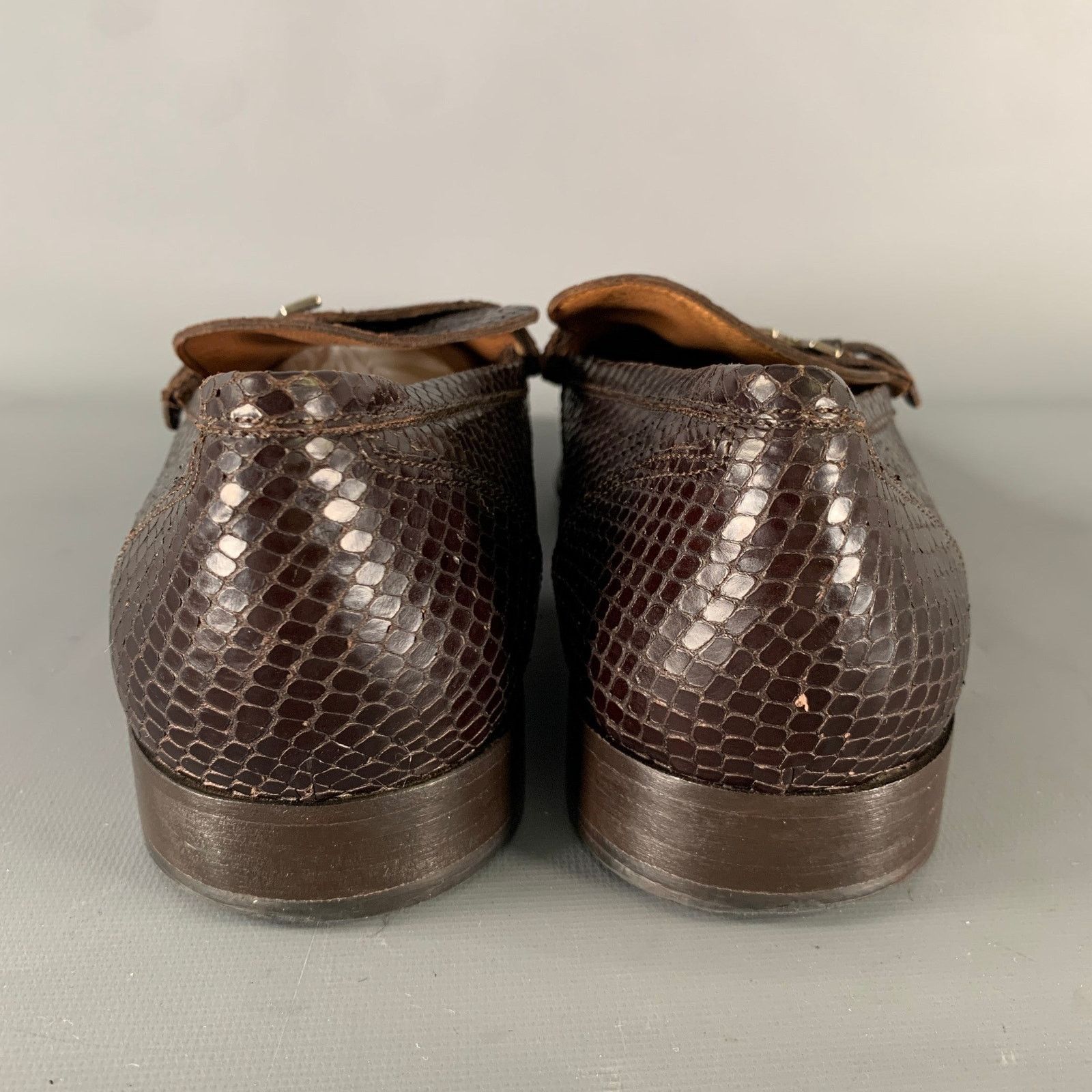 Versace GIANNI VERSACE Size 10 Brown Python Loafer Loafers Size US 10 / EU 43 - 3 Thumbnail