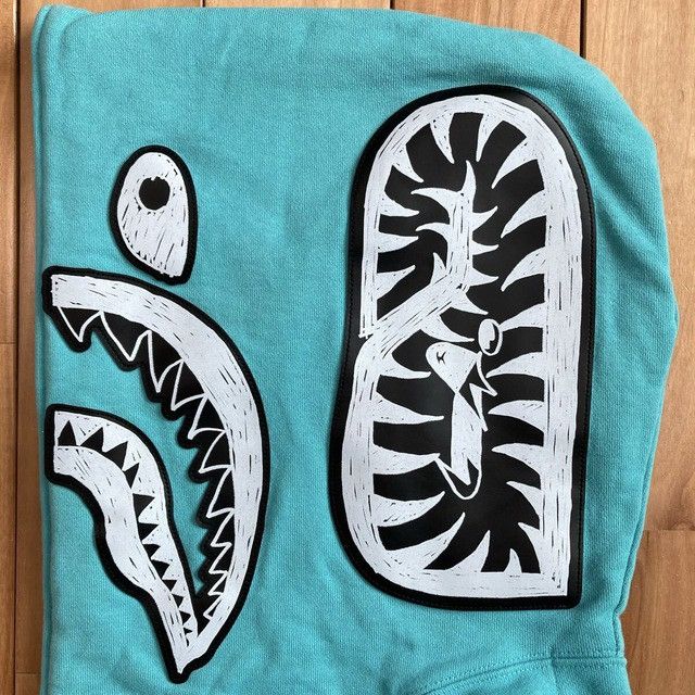 Bape BAPE Hand Drawn Face Shark Full Zip Hoodie a bathing ape Size US S / EU 44-46 / 1 - 5 Thumbnail