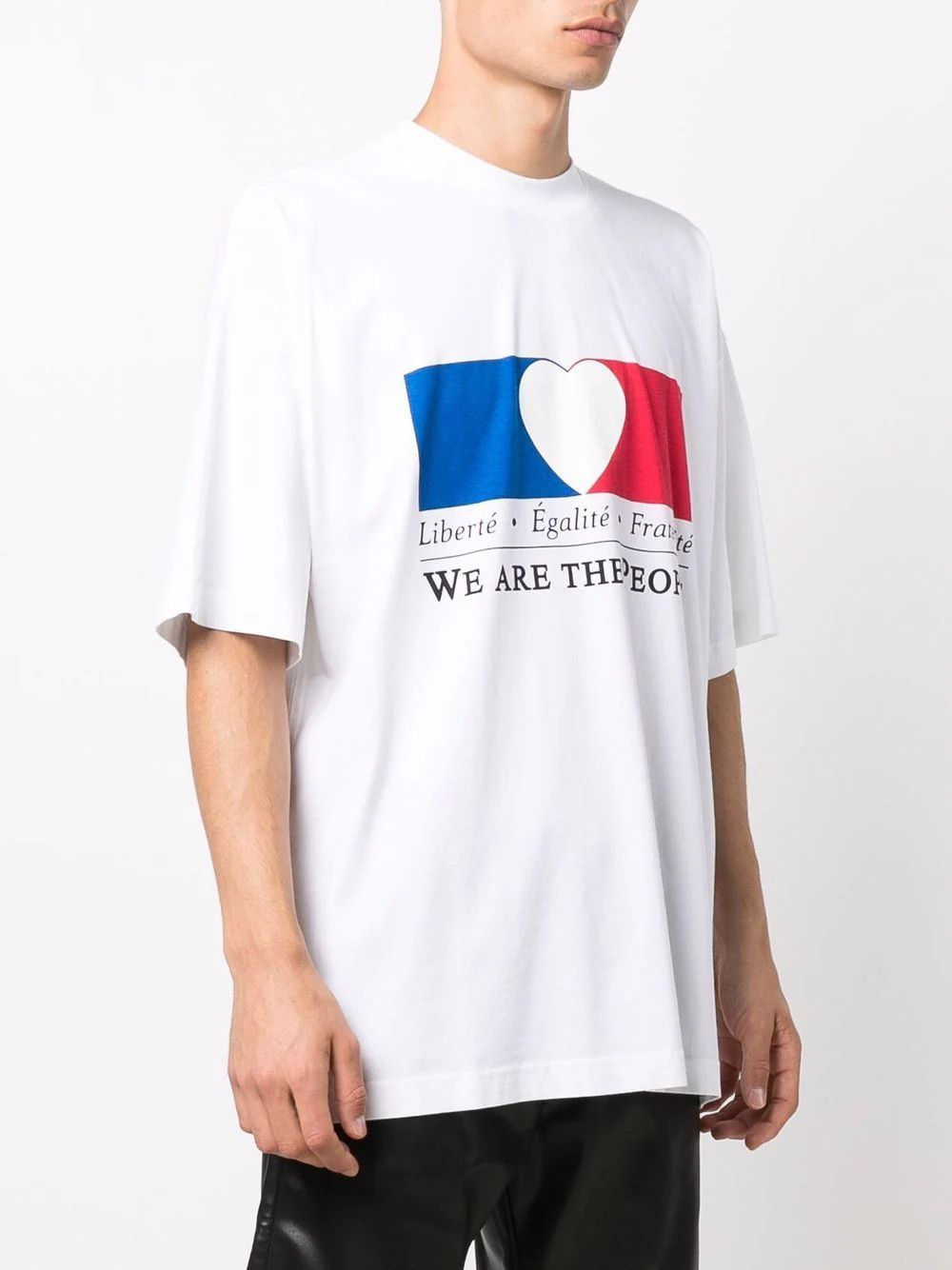 Vetements White We Are The People Heart Oversized T-Shirt Size M / US 6-8 / IT 42-44 - 2 Thumbnail
