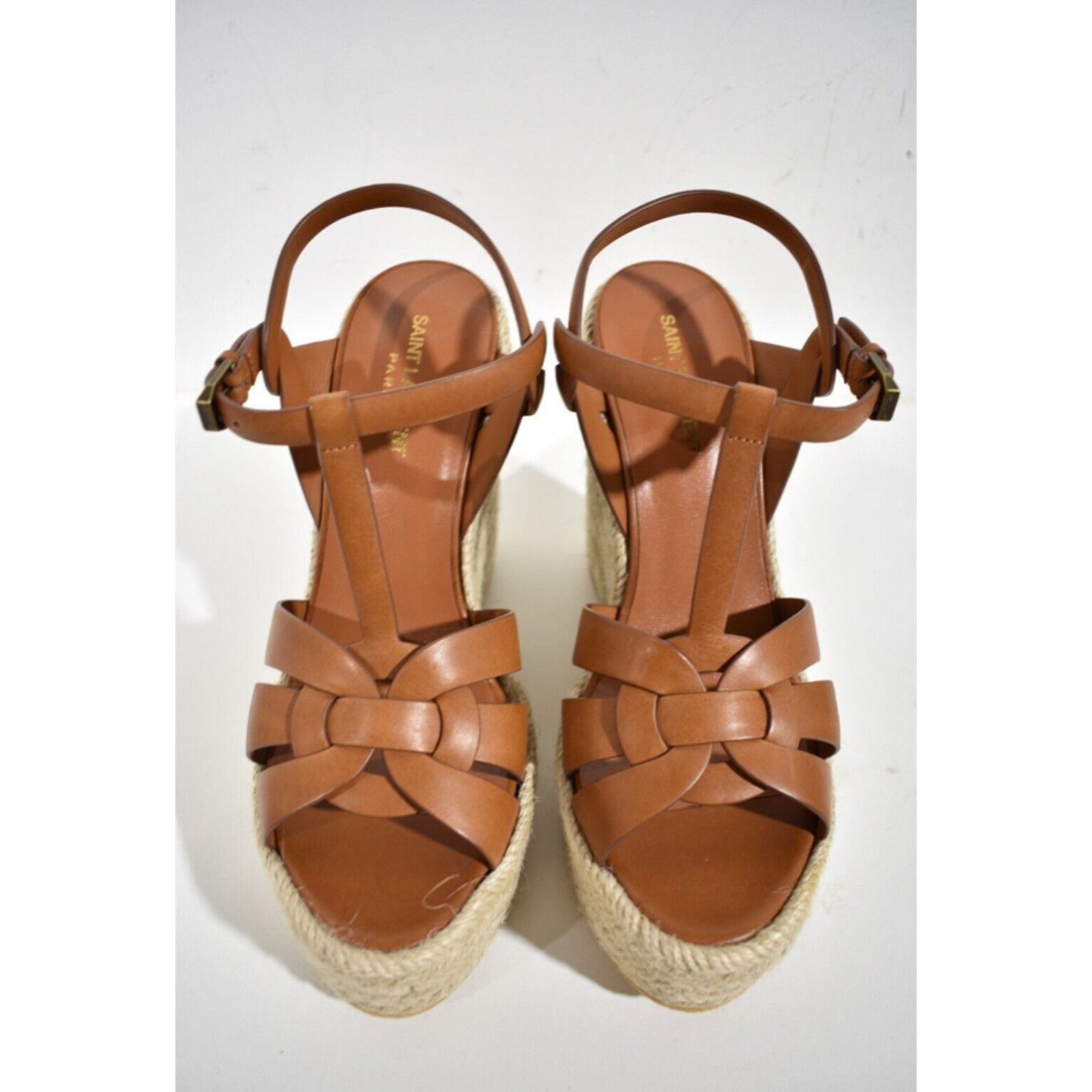 Yves Saint Laurent Tribute Espadrille 85 Ankle Strap Platform Wedge Sandal 40 Size US 10 / IT 40 - 7 Thumbnail