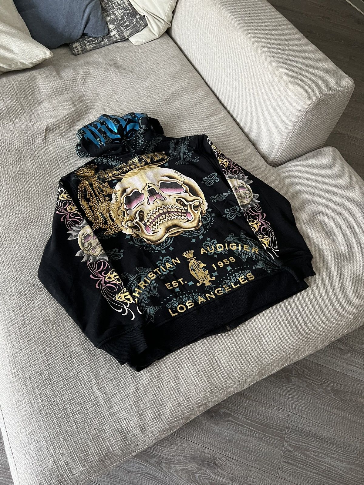 Christian Audigier × Ed Hardy × Vintage Vintage Deadstock 💥 Reversable Christian Audigier Y2K RARE Size US L / EU 52-54 / 3 - 21 Thumbnail