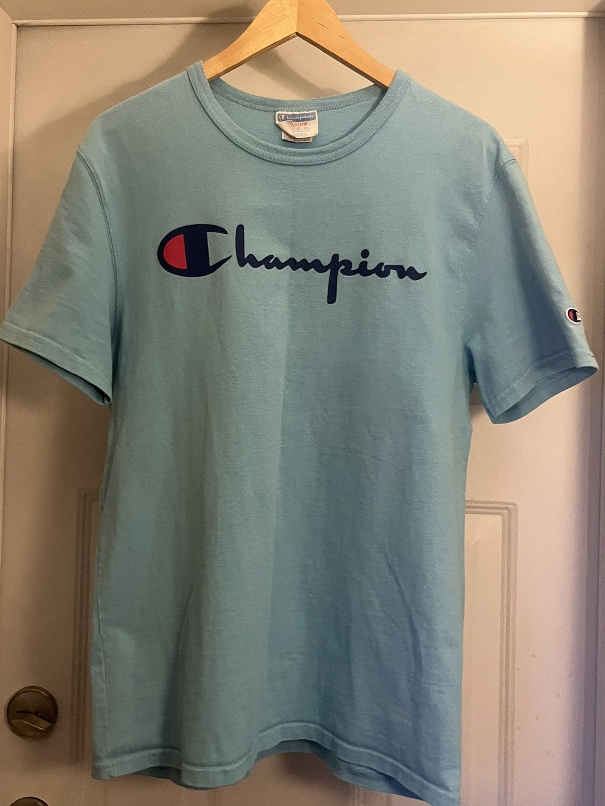 Champion × Vintage Champion Men’s T-Shirt Blue Logo Graphic Tee Size Medium Size US M / EU 48-50 / 2 - 6 Thumbnail