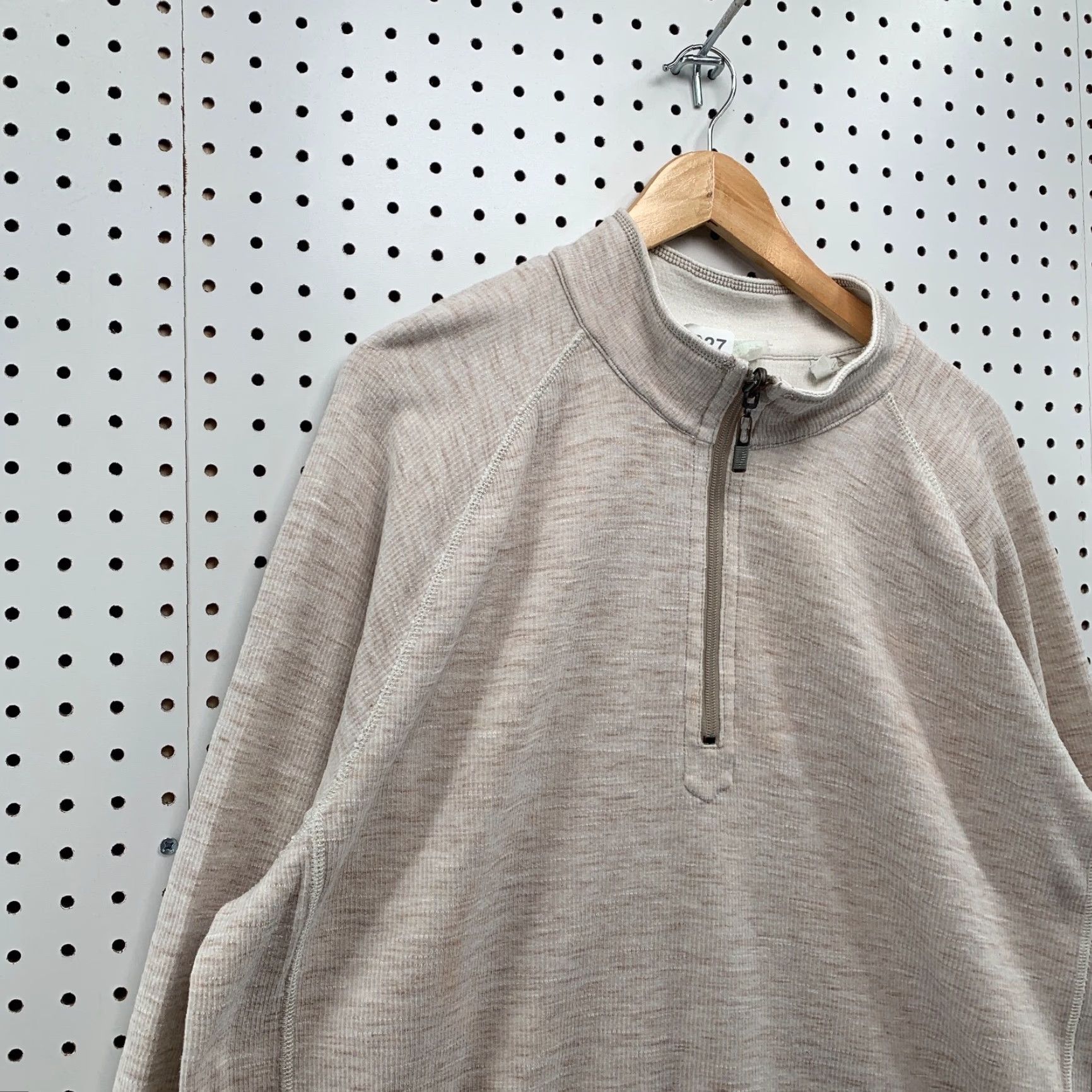 Tommy Bahama Tommy Bahama Sweater Main Selling Point Brand Mens 2XL Beige Reversible 1/4 Zip Pullover Knit Cotton Blend Mock Neck Long Sleeve Casual 26x29 90s? Size US XXL / EU 58 / 5 - 6 Thumbnail