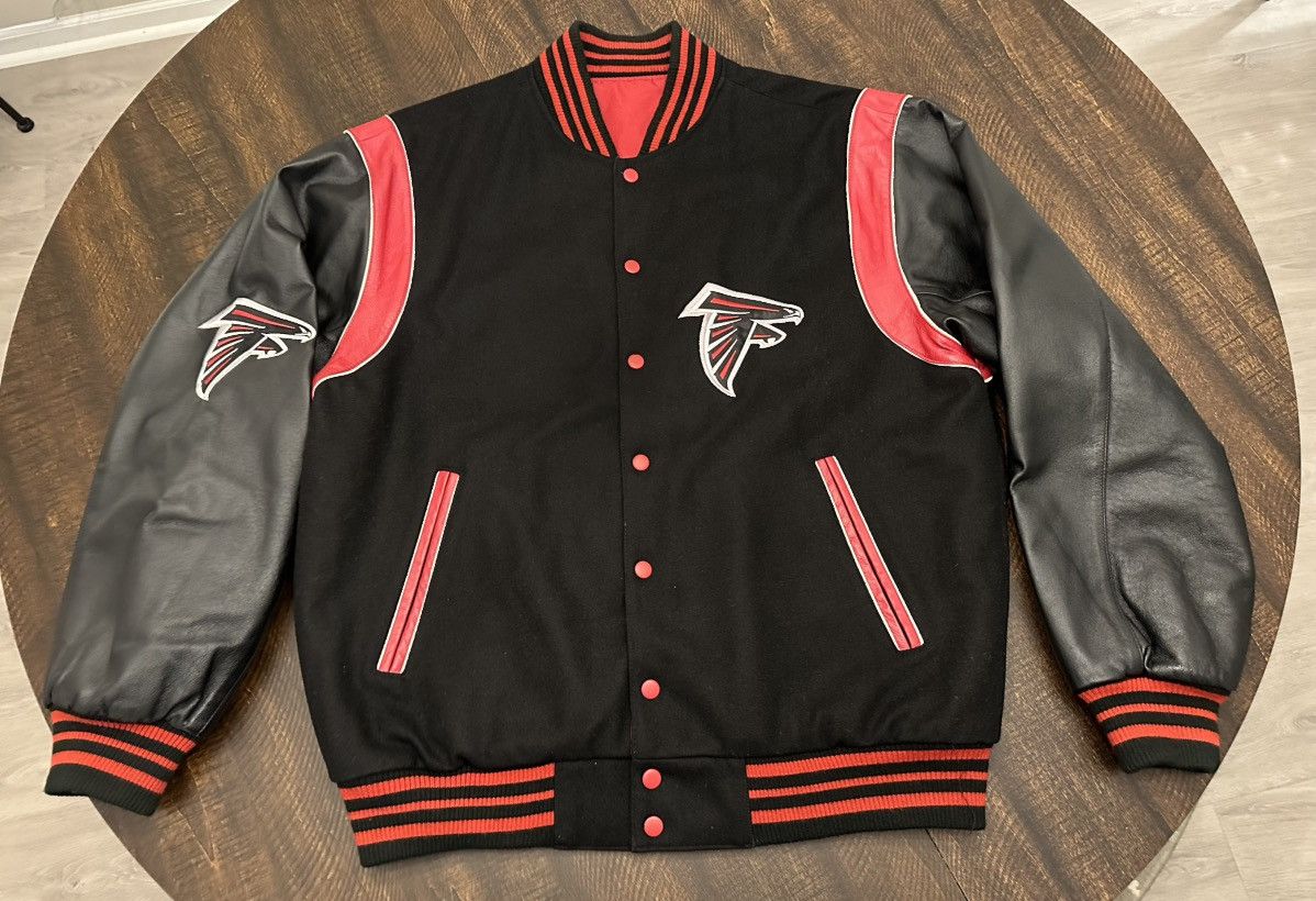 NFL NFL Atlanta Falcons Wool Leather Reversible Jacket-Size LRG Size US L / EU 52-54 / 3 - 3 Thumbnail