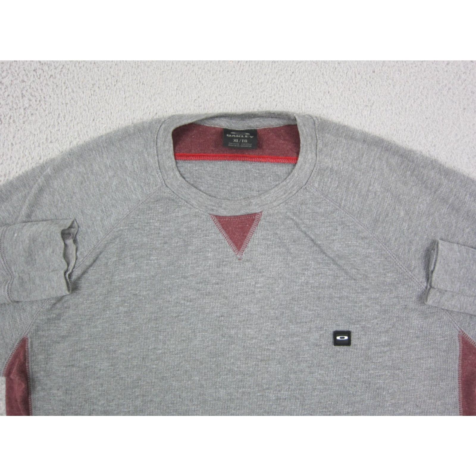 Oakley Oakley Shirt Mens XL Gray Thermal Knit Long Sleeve Crewneck T-Shirt Size US XL / EU 56 / 4 - 2 Thumbnail