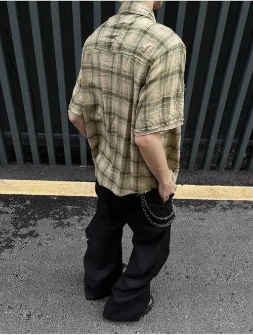 Japanese Brand Hazaki x Hada Brown Plaid Loose Casual Plaid Shirt Size US L / EU 52-54 / 3 - 6 Thumbnail