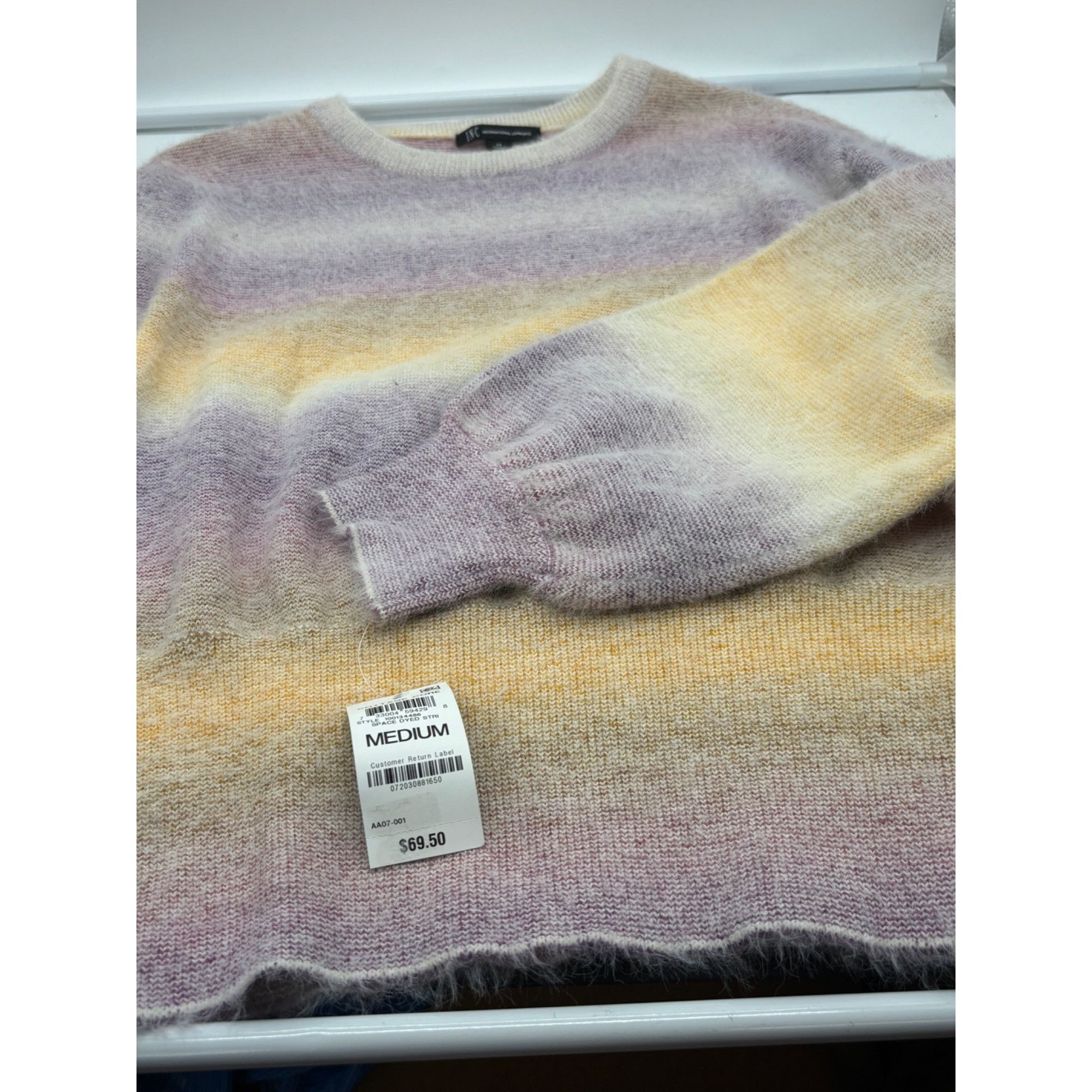 Other INC International Concepts Women’s Space Dyed Striped Crew N Size M / US 6-8 / IT 42-44 - 8 Thumbnail